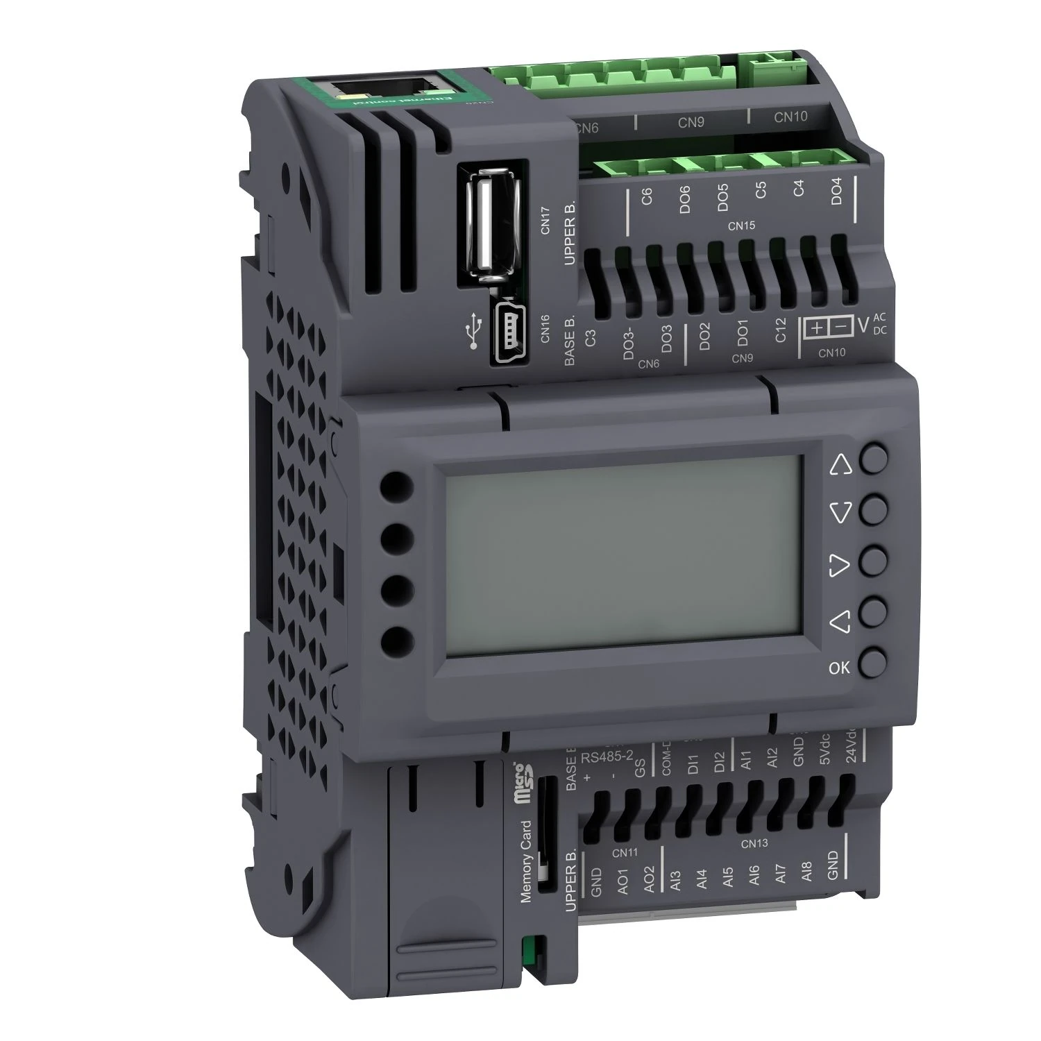 TM172PDG18R Schneider Electric Contrôleur, Modicon M171/M172/M173, performances, affichage, 18 E/S, Ethernet, Modbus