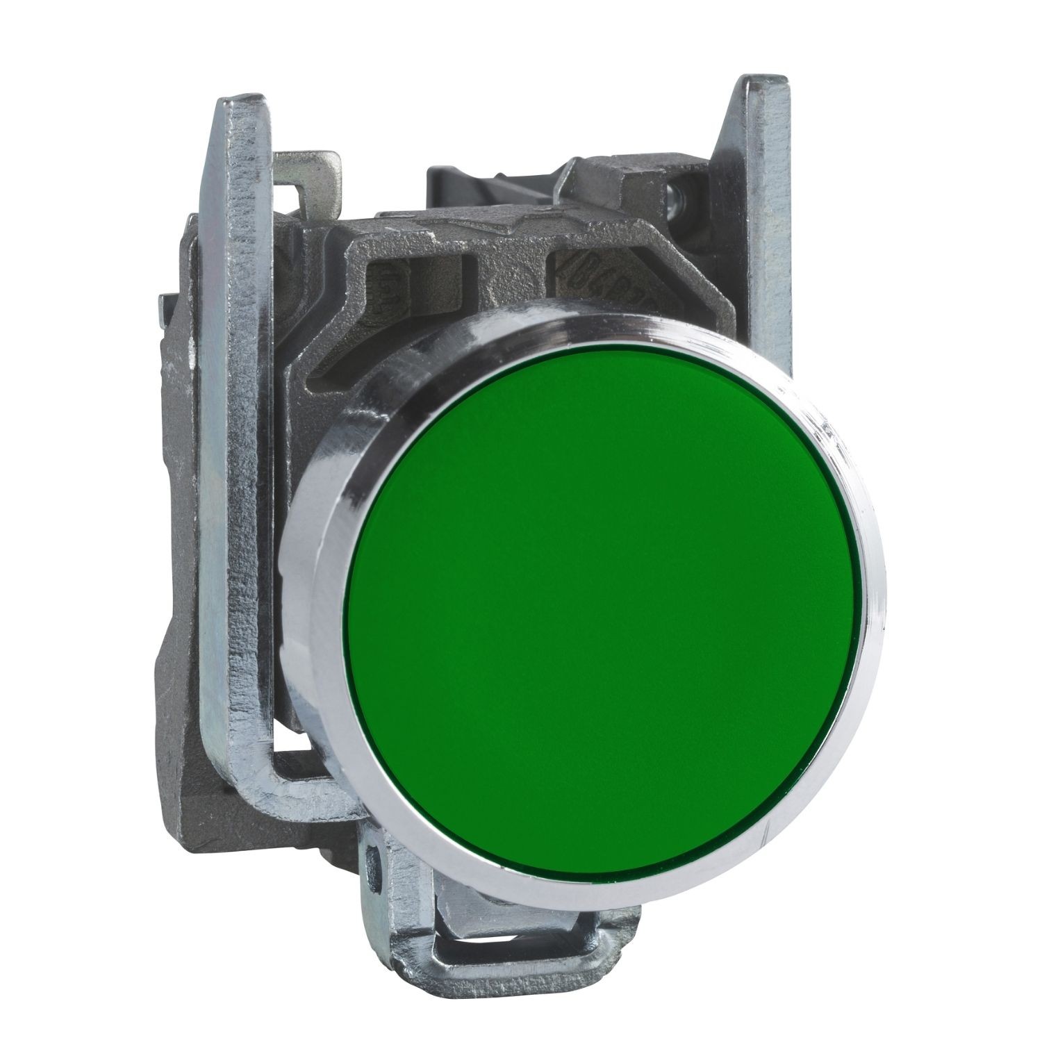 Schneider Electric XB4BA31 Push button, metal, Harmony XB4, flush, green, 22mm, spring return, unmarked, 1NO