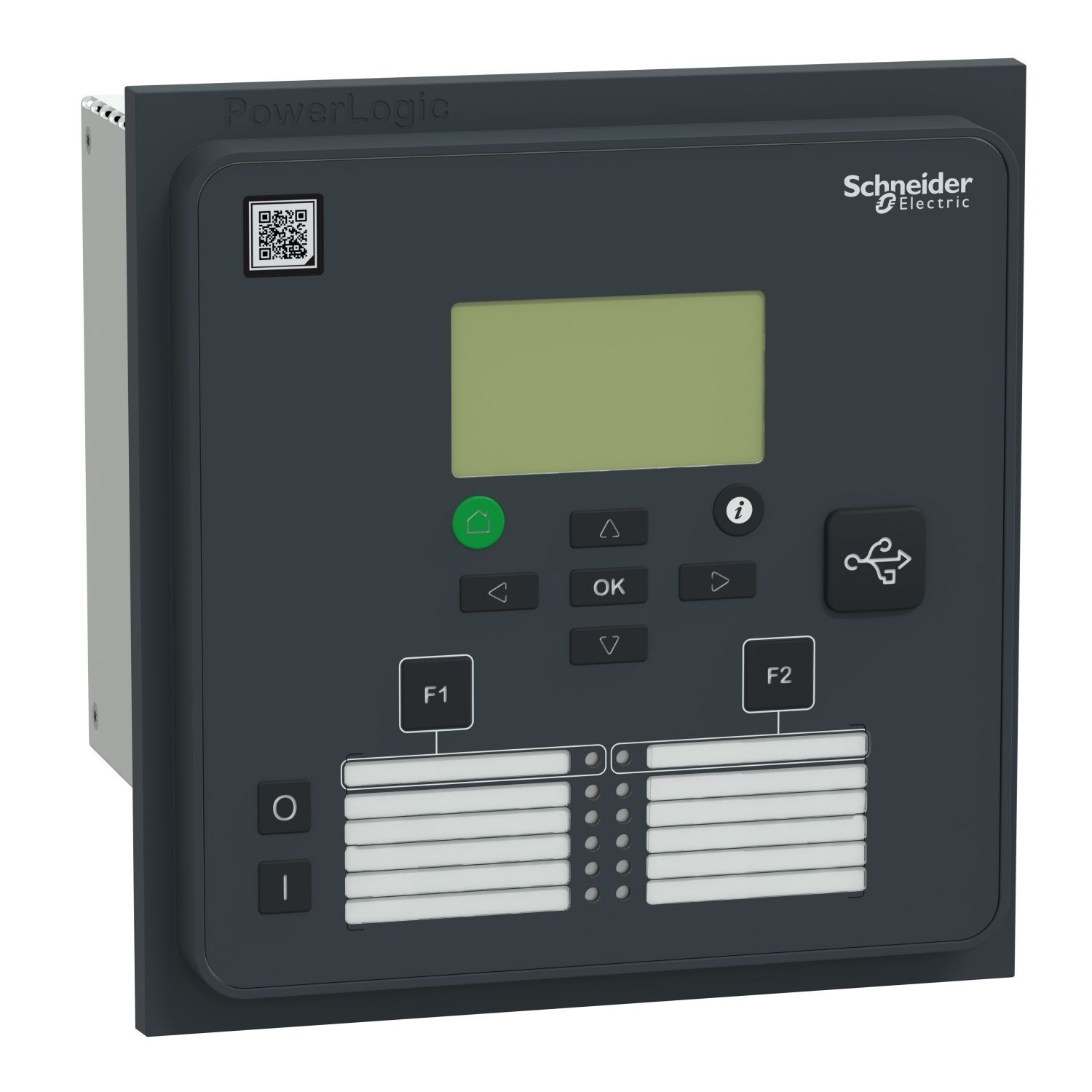 REL52201 universal protection relay, PowerLogic P3U 3CT 1Io ringlug 4VT 16DI 8DO 24-48V DI24V 2RJ45 IEC