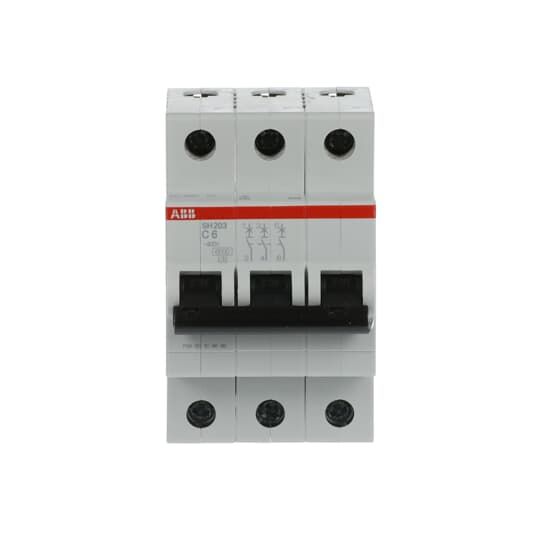 2CDS213001R0064 SH203-C6 Miniature Circuit Breaker - 3P - C - 6 A