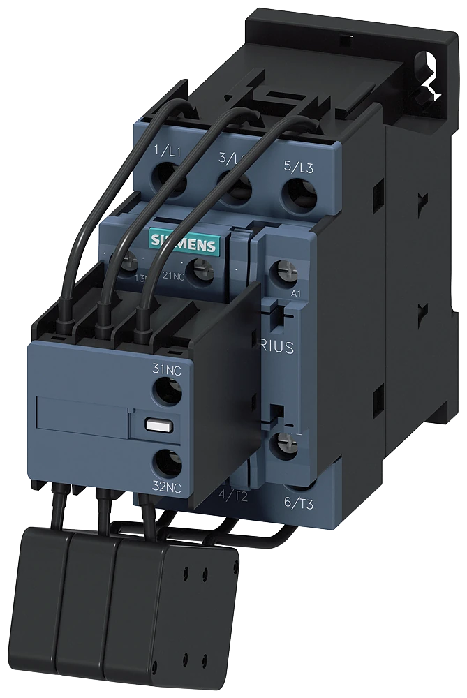 3RT2627-1AP05 Contacteur de condensateur, AC-6b 25 kVAr, / 400 V, tripolaire, 230 V CA, 50 Hz, contacts auxiliaires : 1 NO + 2 NF, borne à vis, taille : S0