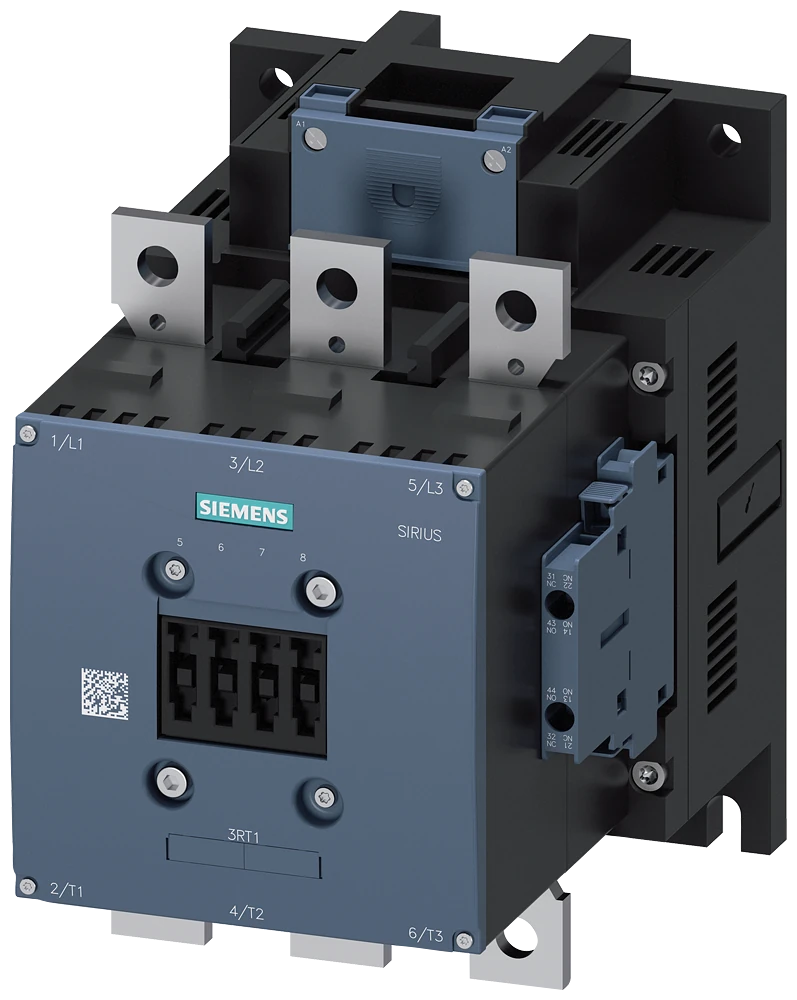 3RT1065-6AP36 power contactor, AC-3e/AC-3 265 A, 132 kW / 400 V AC (50-60 Hz) / DC Uc: 220-240 V 3-pole, auxiliary contacts 2 NO + 2 NC drive: conventional main circuit: busbar control and auxiliary circuit: screw terminal