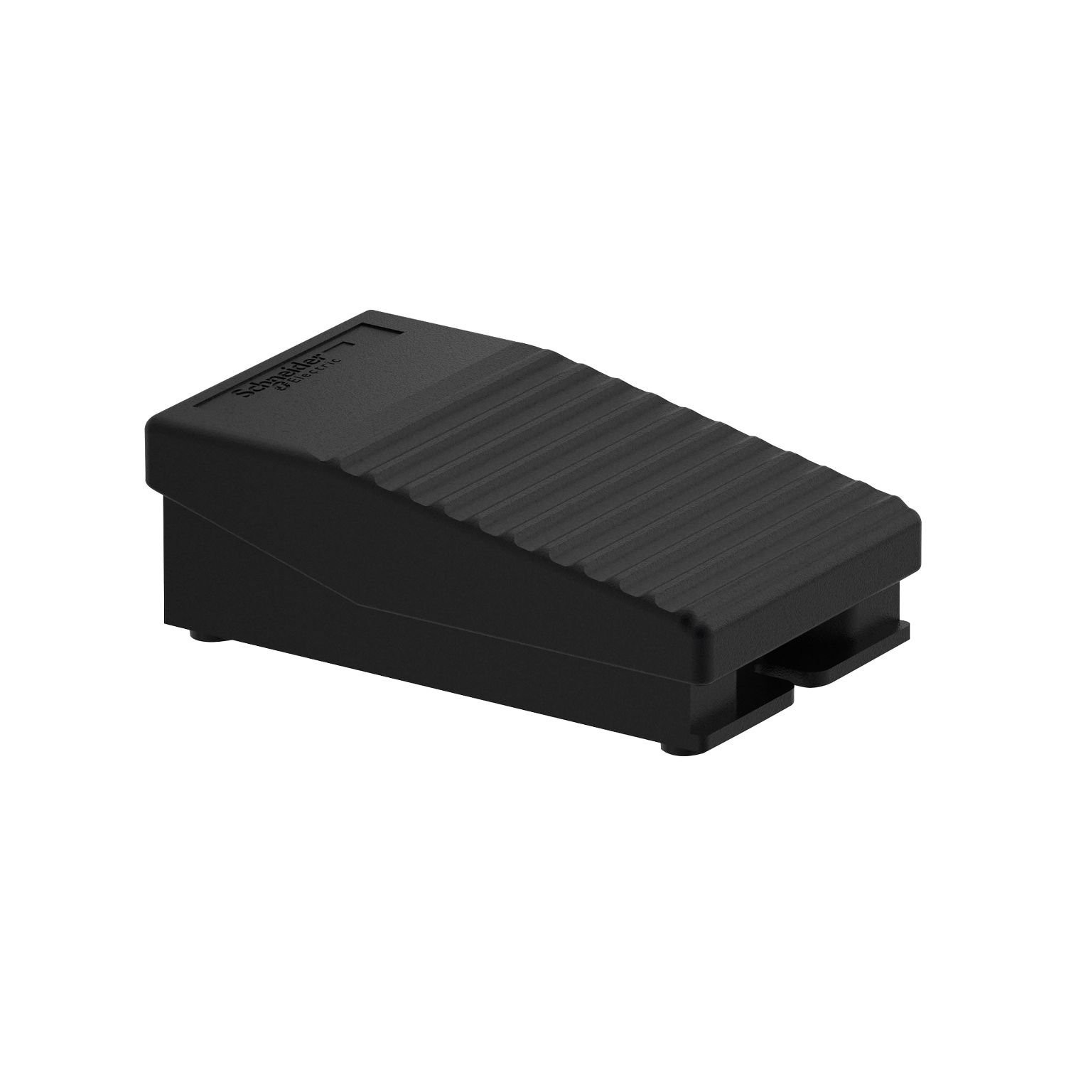 XPEA110 Single foot switch, Harmony XPE, plastic, black, without cover, 1 step, 1 contact 1NC+NO, IP43