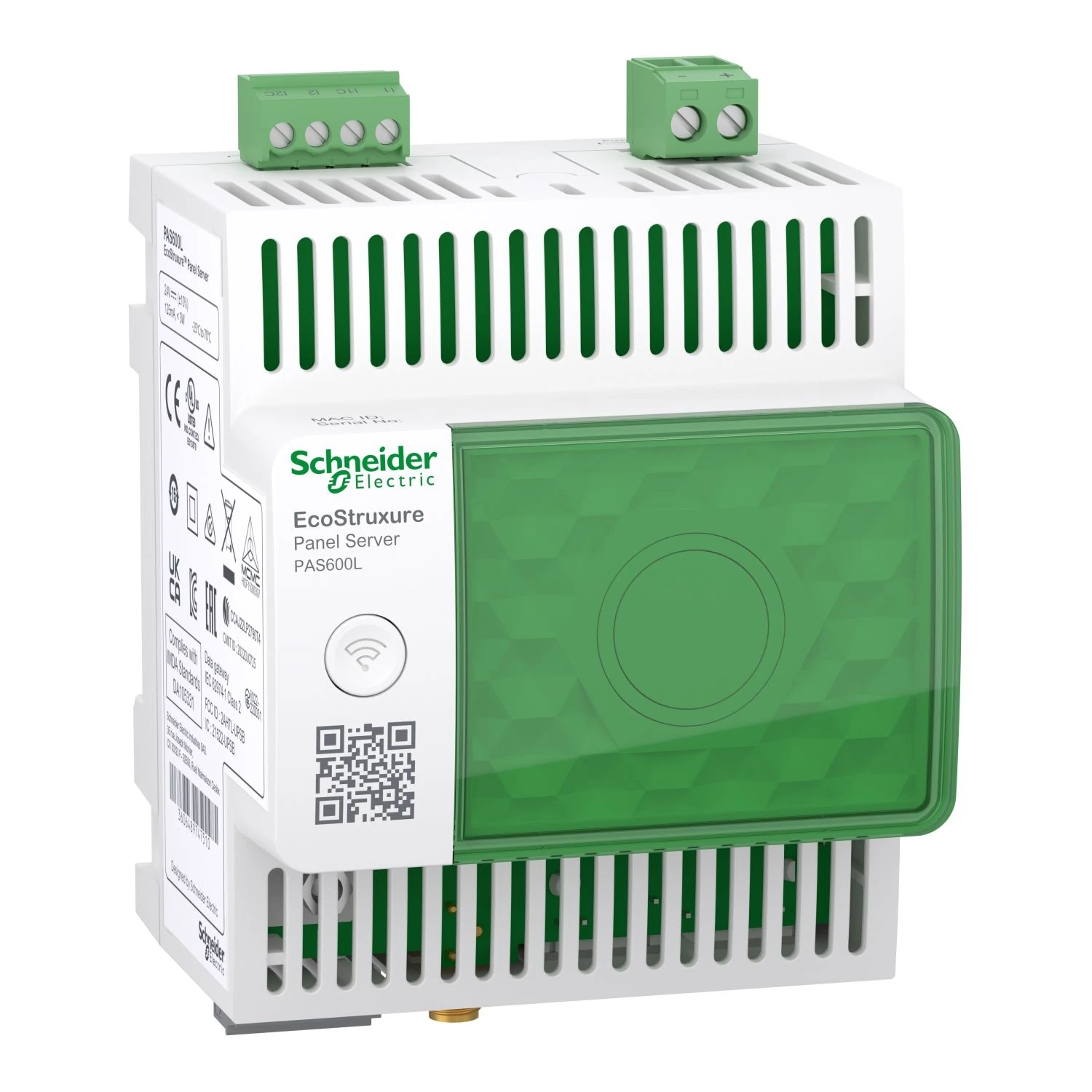 PAS600L EcoStruxure Panel Server – universelles drahtloses Konzentrator-Modbus-Gateway 24 VDC