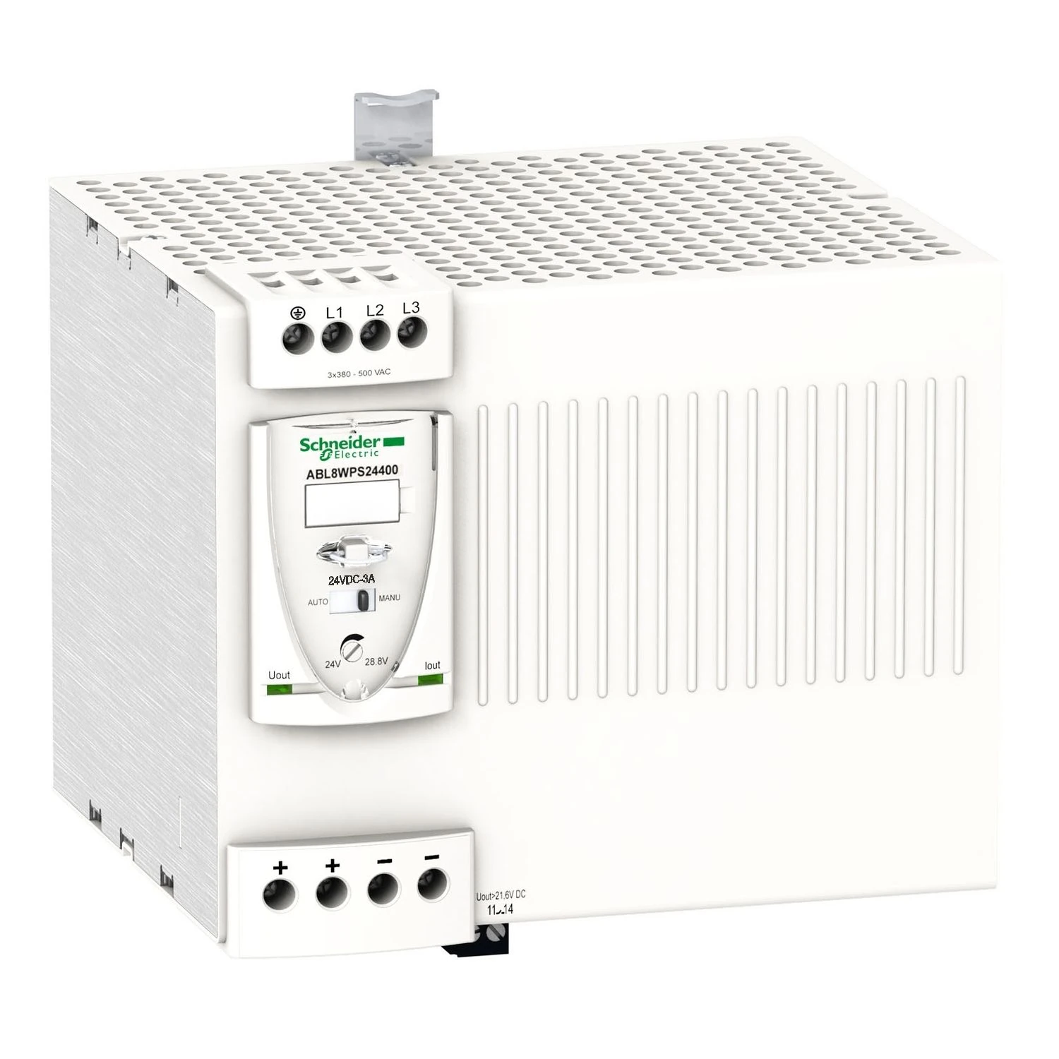 ABL8WPS24400 Regulated switch power supply, modicon power supply, 3 phases, 380 to 500V, 24V, 40A