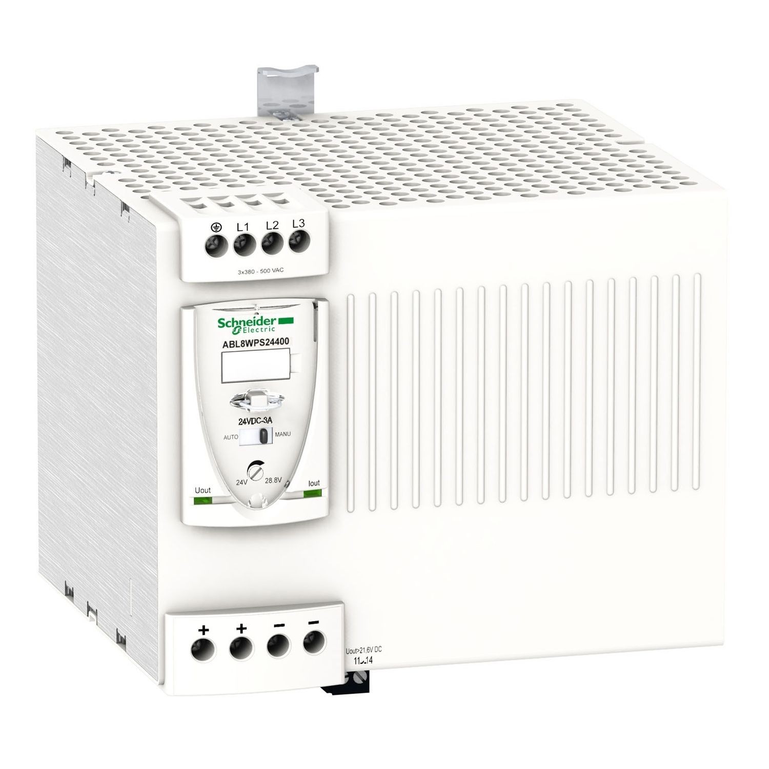ABL8WPS24400 Regulated switch power supply, modicon power supply, 3 phases, 380 to 500V, 24V, 40A