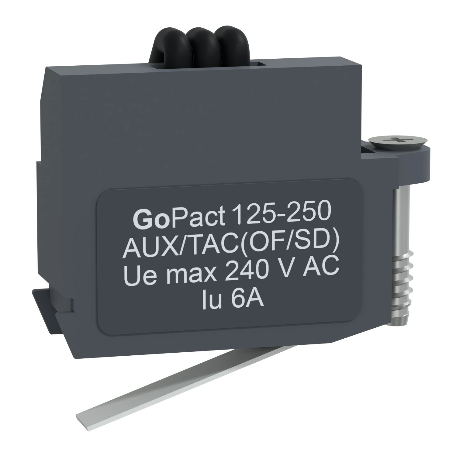 G12-25AUX240 Apukosketin, GoPact MCCB 125/200/250, 1 NO/NC-kosketintyyppi, katkaisijan tila OF/SD