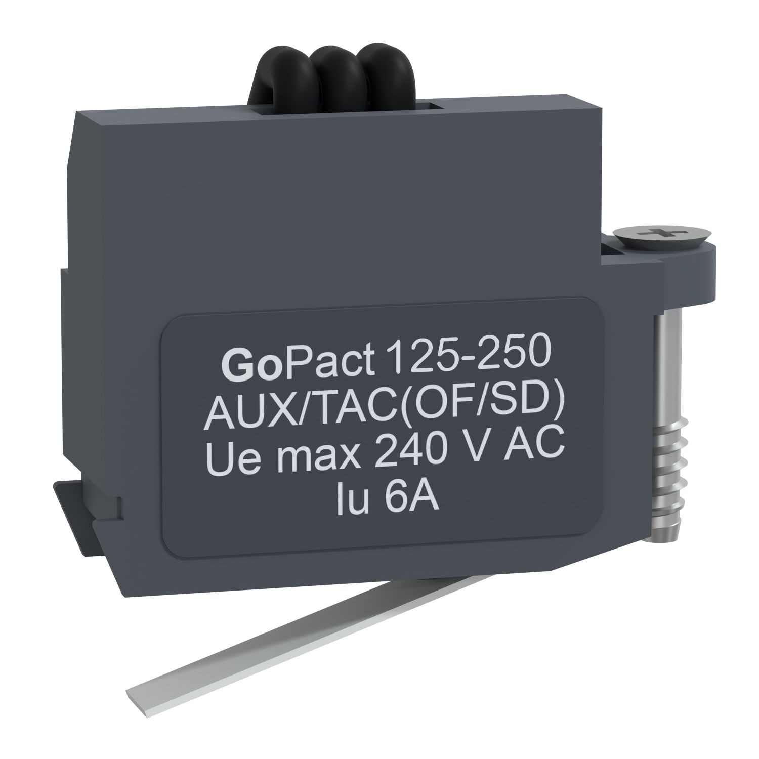 G12-25AUX240 Auxiliary contact, GoPact MCCB 125/200/250, 1 NO/NC contact type, circuit breaker status OF/SD