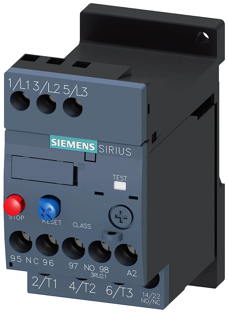3RU2116-1HB1 Siemens Overload relay 3.5...5.0 A Thermal For motor protection Size S00, Class 10 Stand-alone installation Main circuit: Screw Auxiliary circuit: Screw Manual-Automatic-Reset