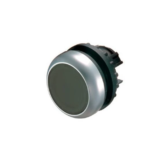 216590 EATON M22-D-S - Pushbutton, RMQ-Titan, Flat, momentary, black, Blank, Bezel: titanium