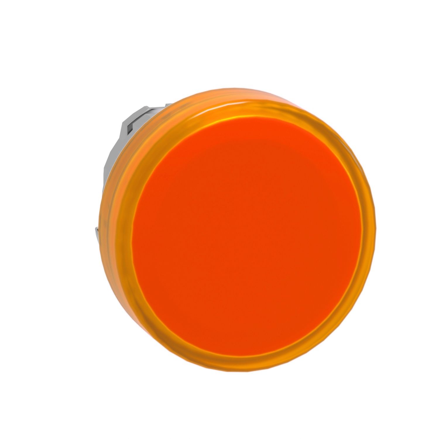 ZB4BV053 Head for pilot light, Harmony XB4, metal, orange, 22mm, universal LED, plain lens