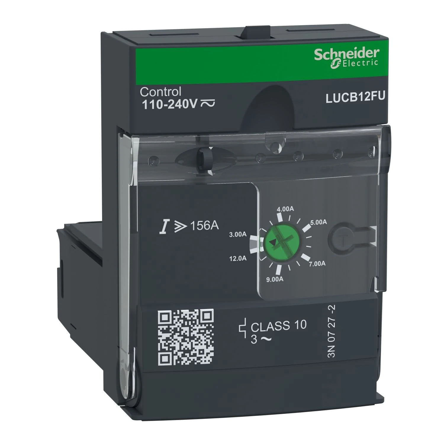 LUCB12FU Schneider Electric Erweiterte Steuereinheit, TeSys Ultra, 3P, 3 bis 12 A, 690 VAC, Schutz und Diagnose, Klasse 10, 110 bis 240 VAC/DC-Spule