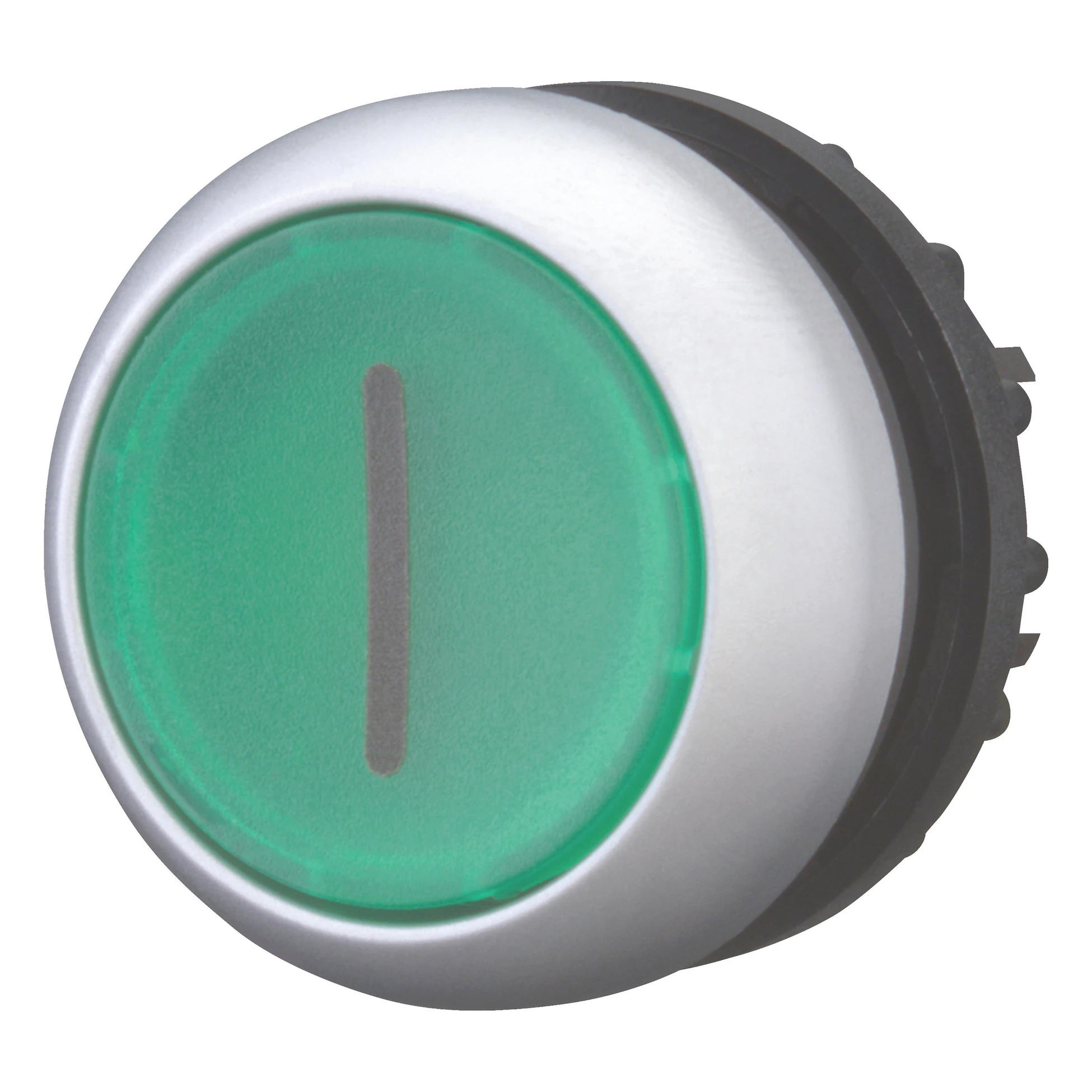 216938 M22-DL-G-X1 - Illuminated pushbutton actuator, RMQ-Titan, Flush, momentary, green, inscribed, Bezel: titanium