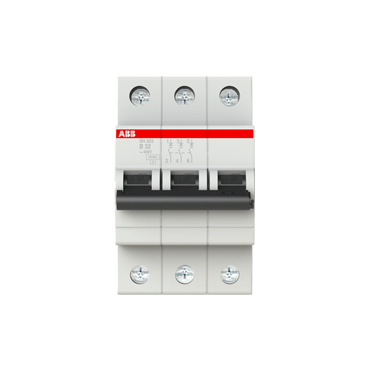 2CDS213001R0325 SH203-B32 Miniature Circuit Breaker - 3P - B - 32 A