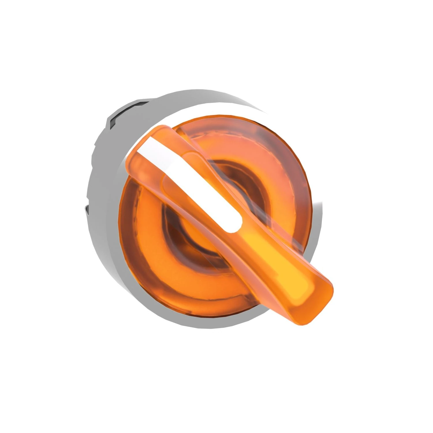 ZB4BK1253 Pää valaistulle valintakytkimelle, Harmony XB4, metalli, oranssi kahva, 22mm, universaali LED, 2 asentoa, pysy paikallaan