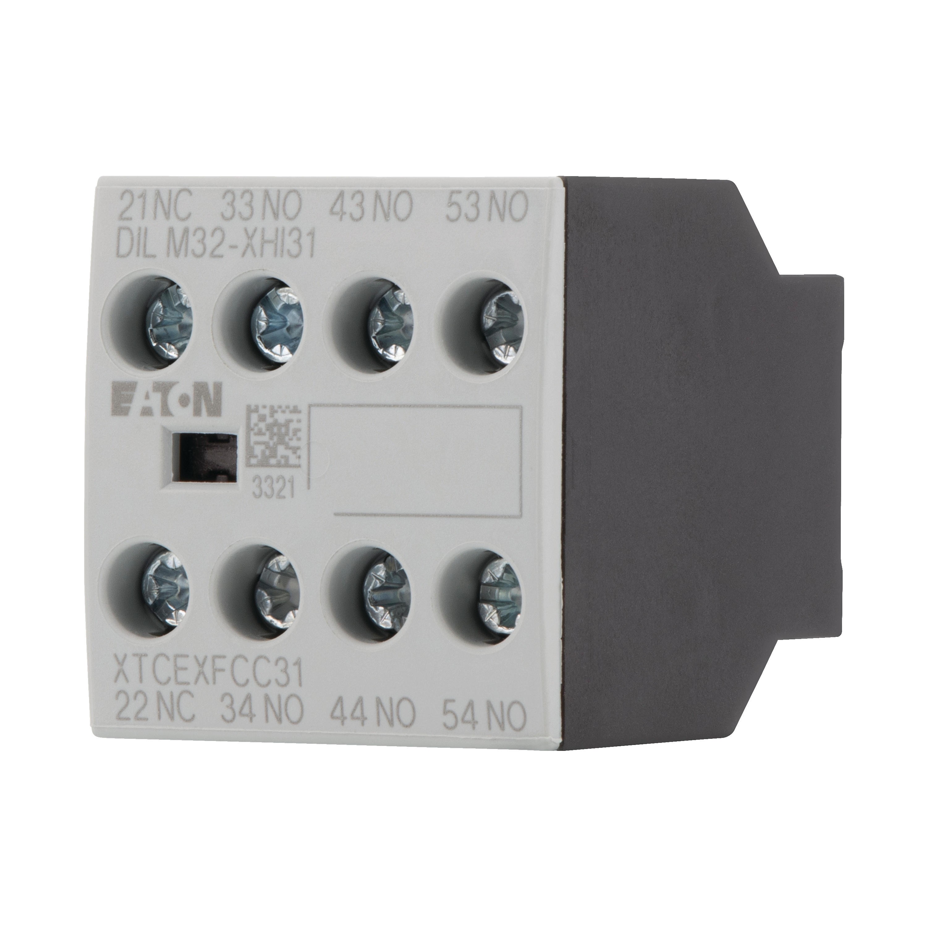 106112 DILM32-XHI31 - Auxiliary contact module, 4 pole, Ith= 16 A, 3 N/O, 1 NC, Front fixing, Screw terminals, DILM7-10 - DILM38-10