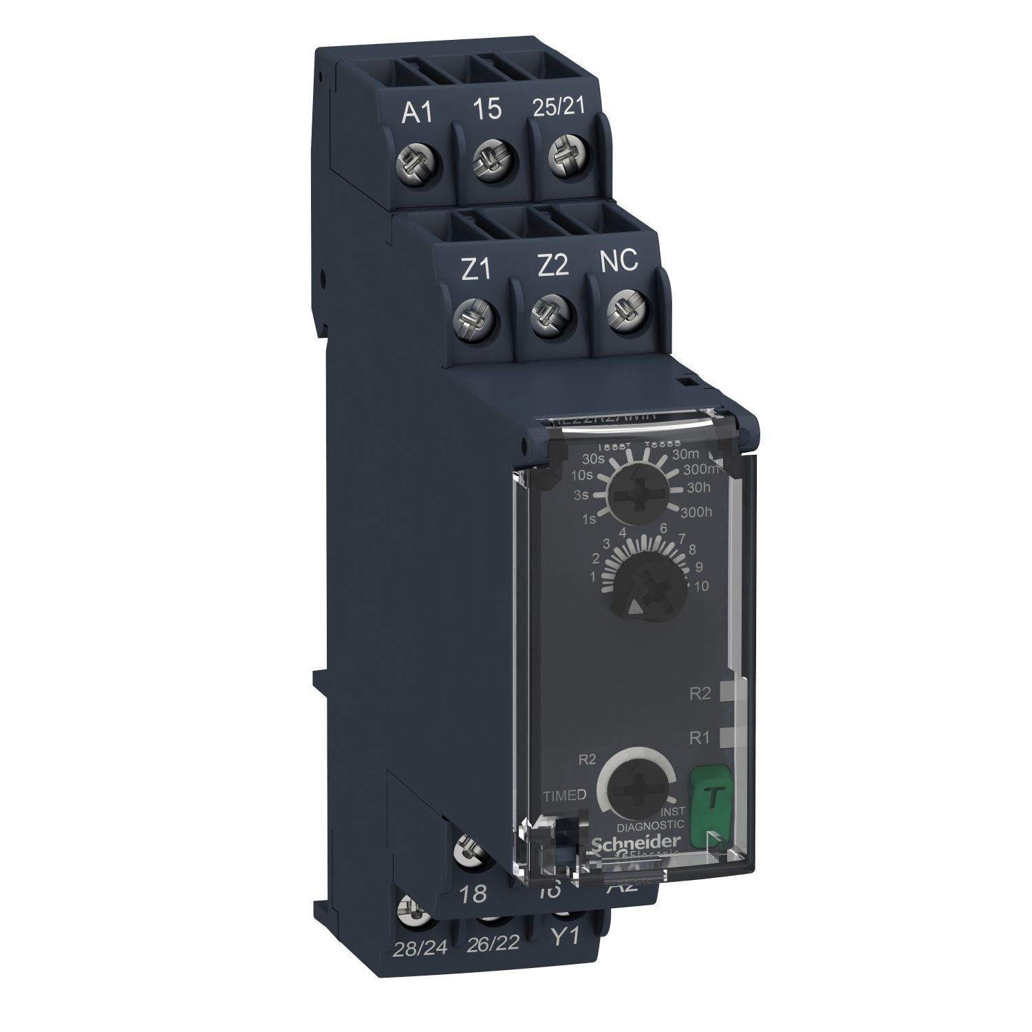 Schneider RE22R2AMR 24-240V AC/DC 2K/A 0.05S-300Sa Açma Gecikmeli Zaman Rölesi