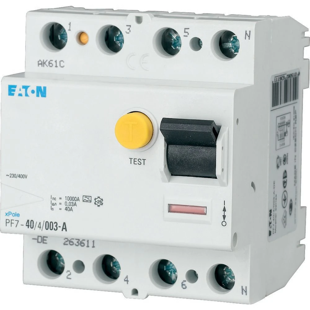 263584 PF7-25/4/003-DE - Fehlerstromschutzschalter (RCCB), 25A, 4 p, 30mA, Typ AC