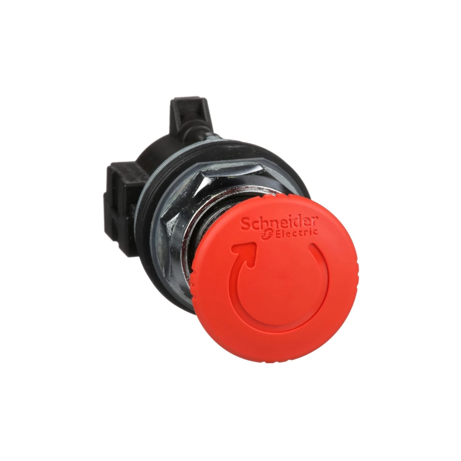 9001KR16H2 Schneider Electric Emergency stop push button, Harmony 9001K, metal, mushroom 40mm, red, 30mm, 2 positions, turn to release, 2 C/O