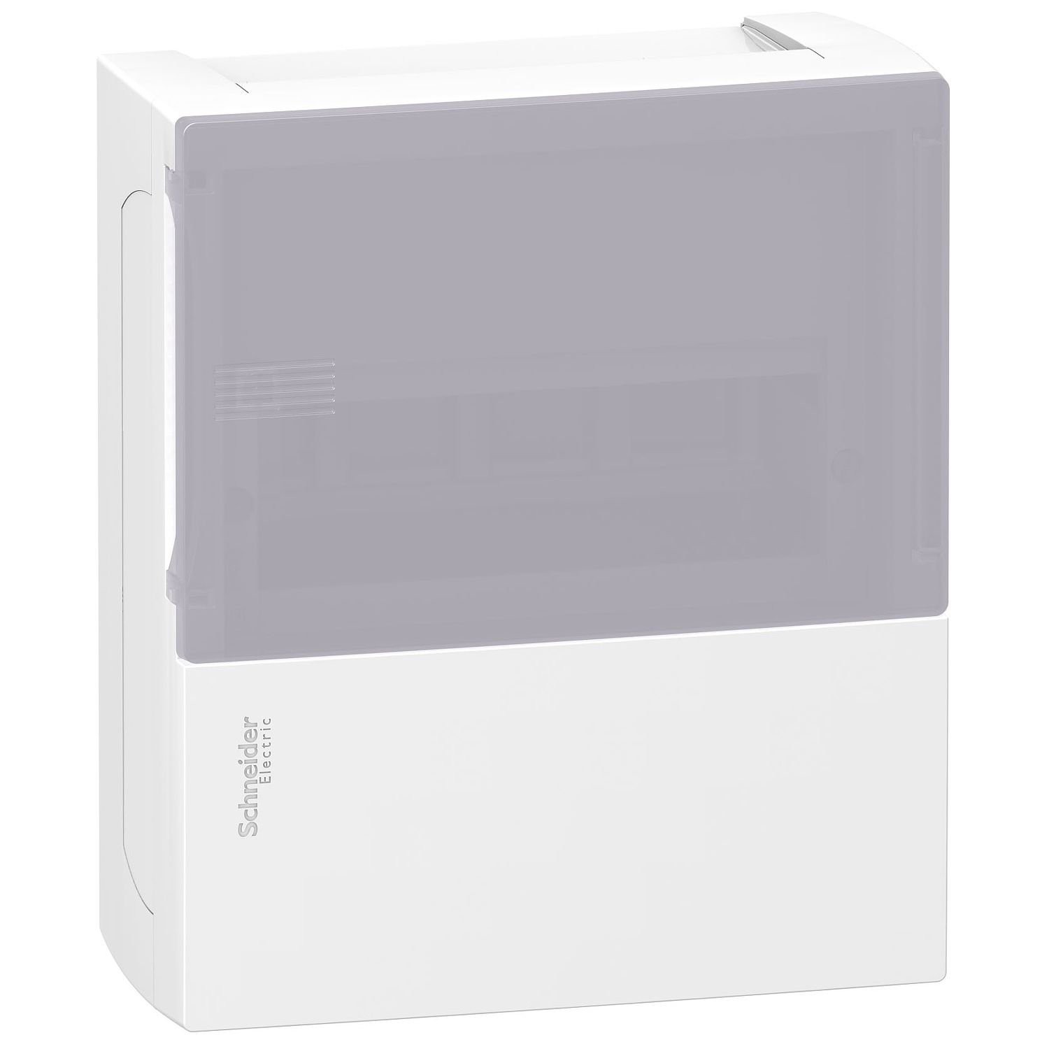 MIP10108T Enclosure, Resi9 MP, surface mounting, 1 row of 8 modules, IP40, translucid door, no terminal block