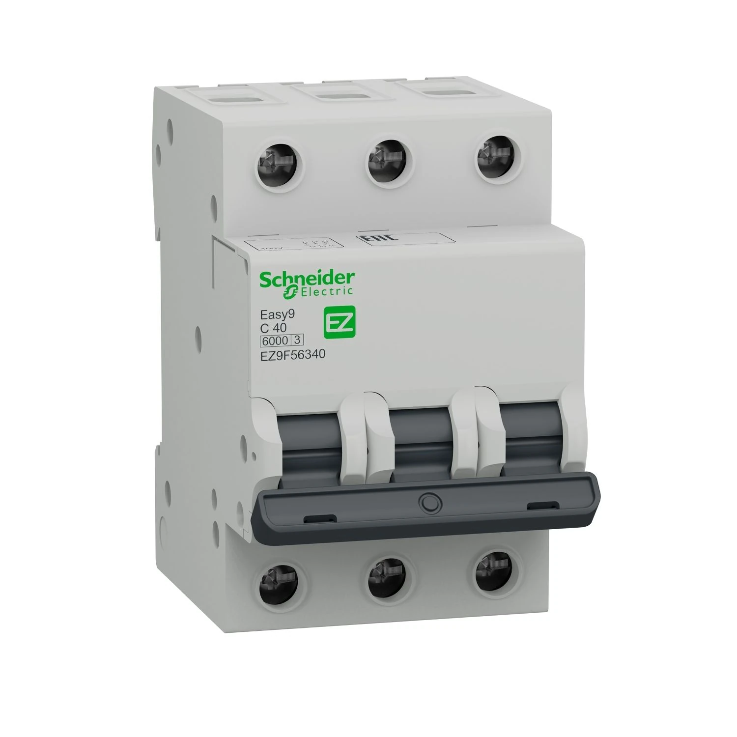 EZ9F56340 Schneider Electric Miniature circuit breaker (MCB), Easy9, 3P, 40A, C curve, 6000A