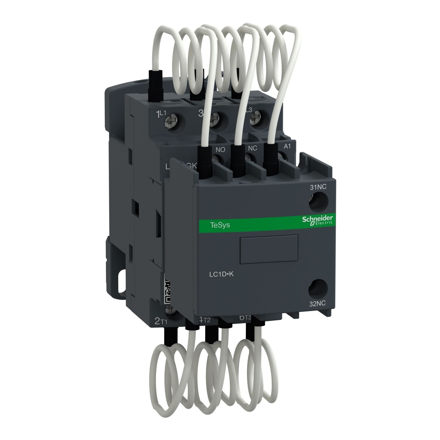 LC1DGKM7 Capacitor contactor, Tesys Deca, 16.7kVAR at 400/415V 50Hz, 220V AC 50/60Hz coil, screw clamp terminals