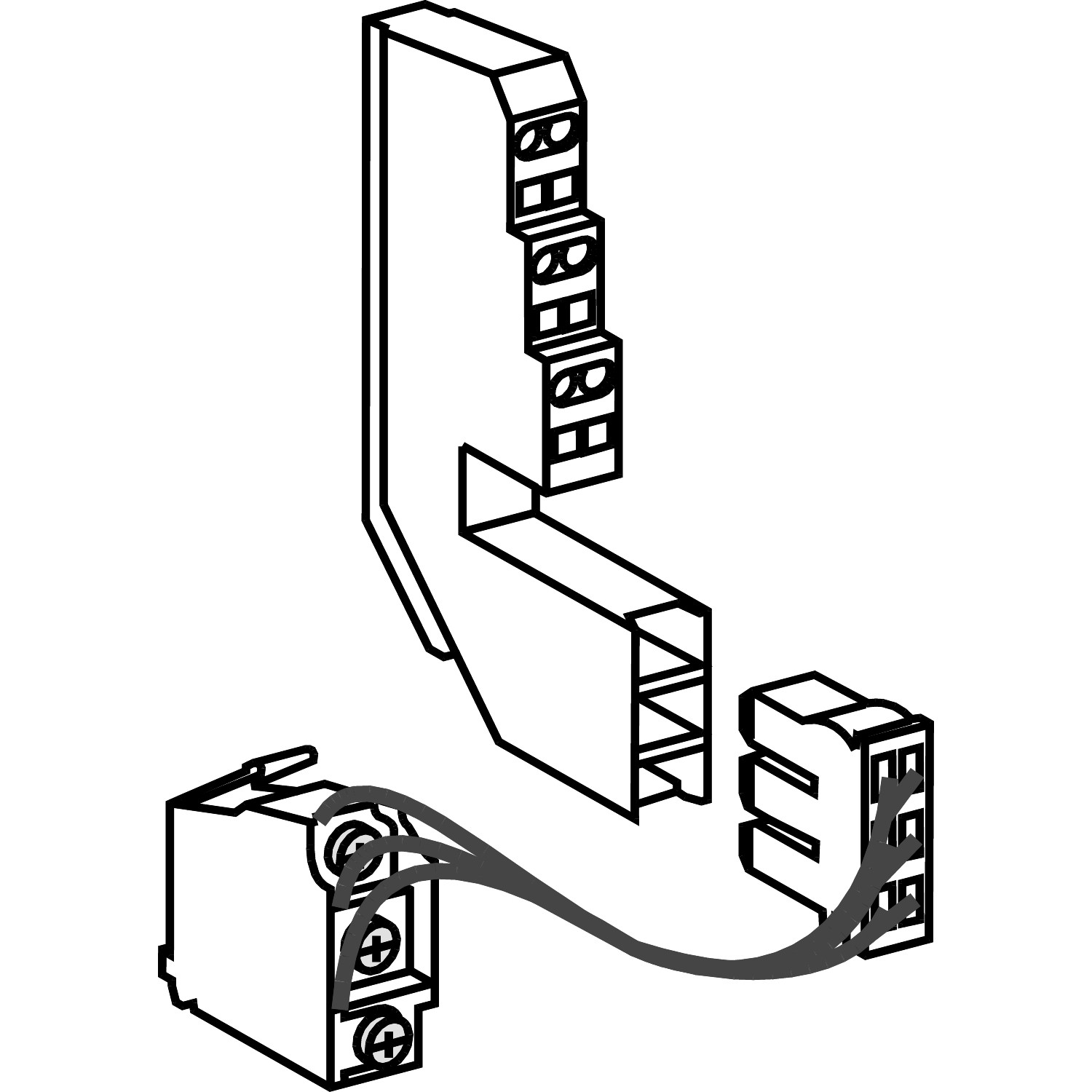 33801 standard auxiliary contact, ComPact NS630b to NS1600, withdrawable, circuit breaker status OF, 1 changeover contact type