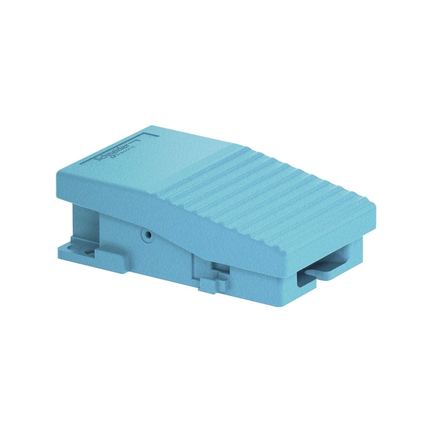 XPEM110 Single foot switch, Harmony XPE, metal, blue, without cover, 1 step, 1 contact 1NC+NO, IP66