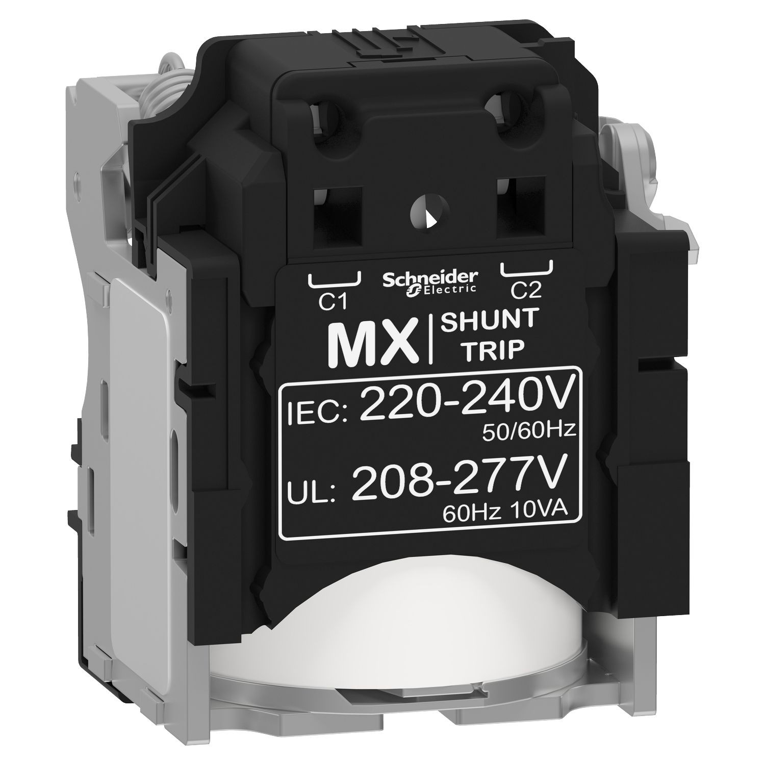 LV429387 Shunt trip release MX, ComPacT NSX, 220/240VAC 50/60Hz, 208/277VAC 60Hz, screwless spring terminal connections
