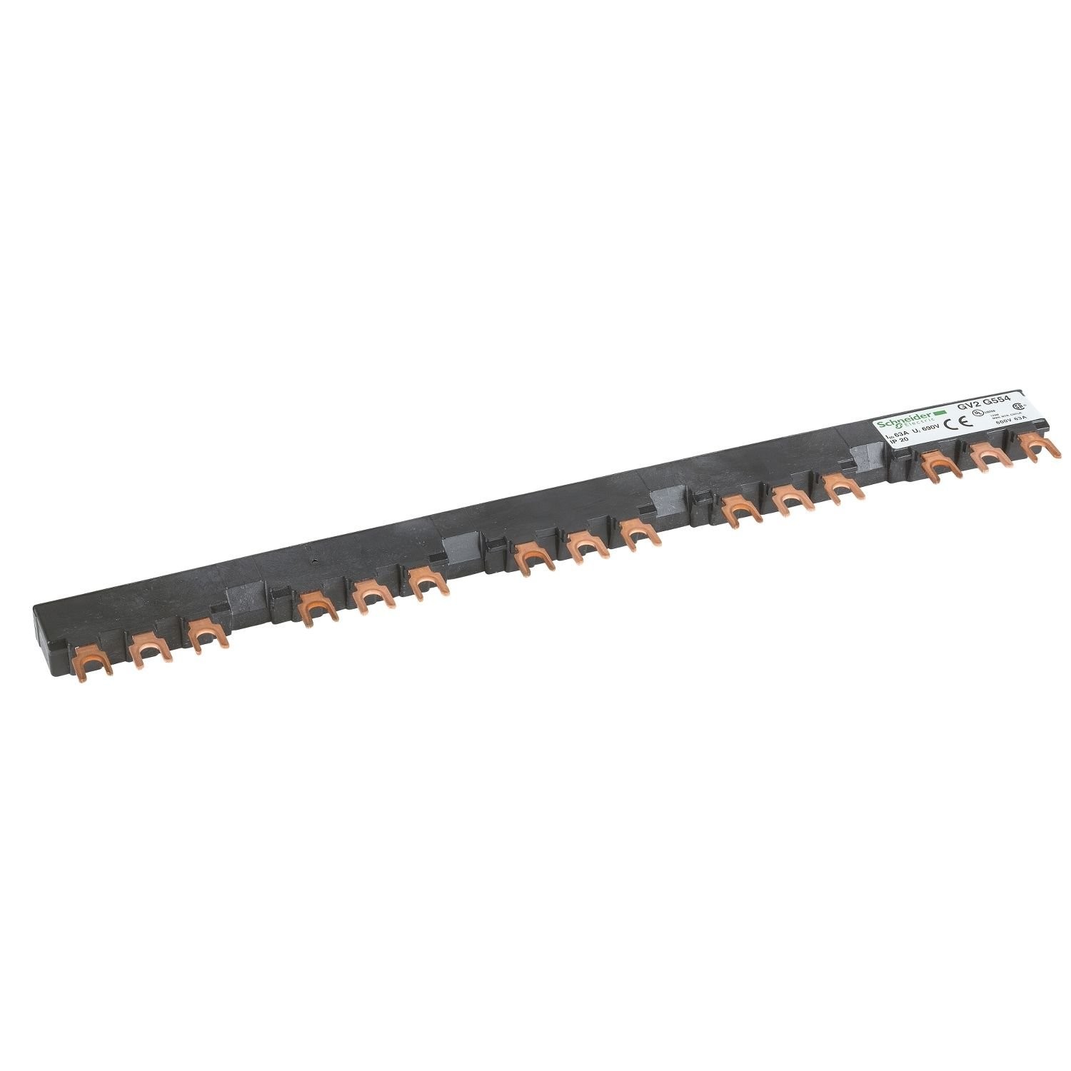 Schneider Electric GV2G554 Linergy FT, Comb busbar, 63A, 5 tap-offs, 54mm pitch