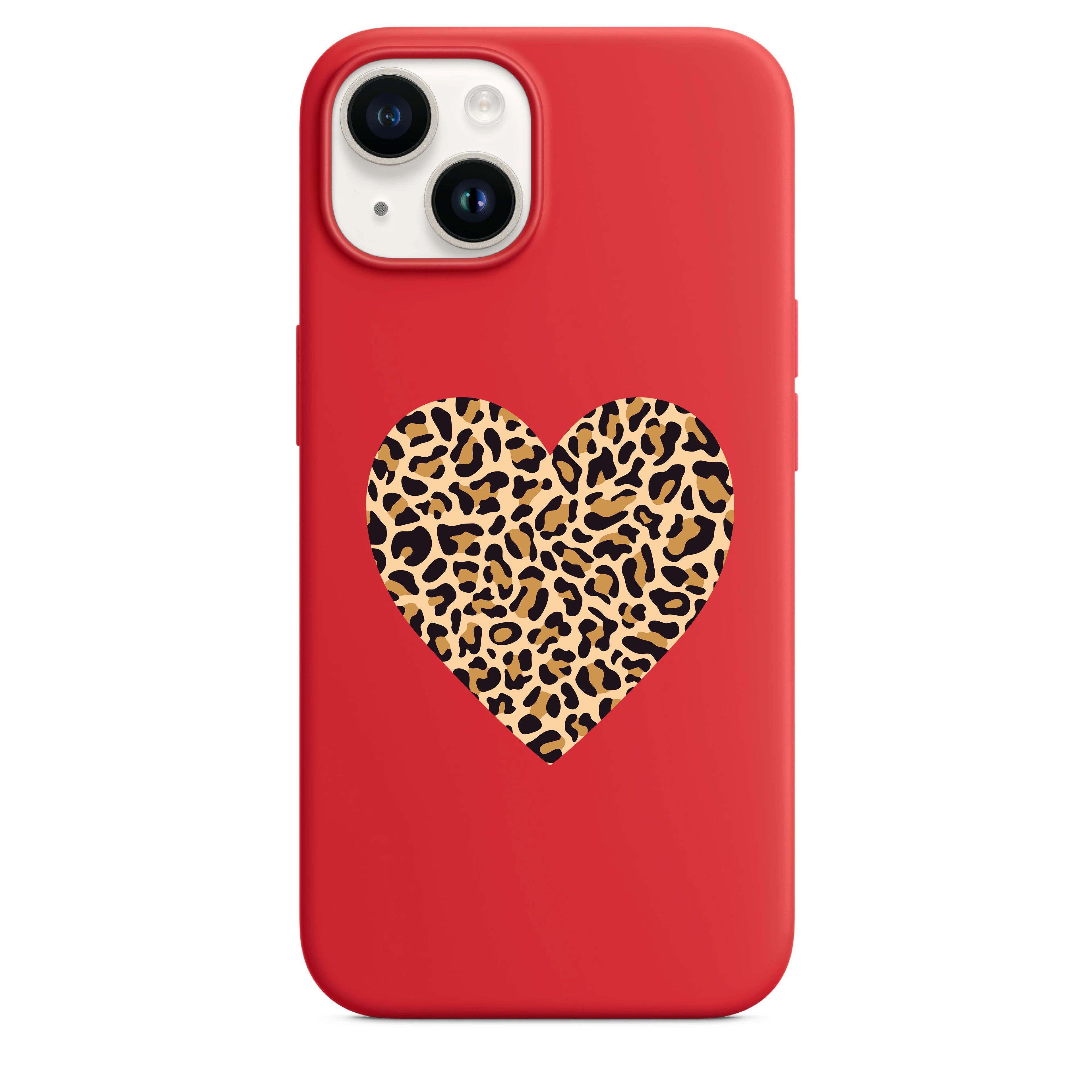 Leopar Kalp Telefon Kılıfı