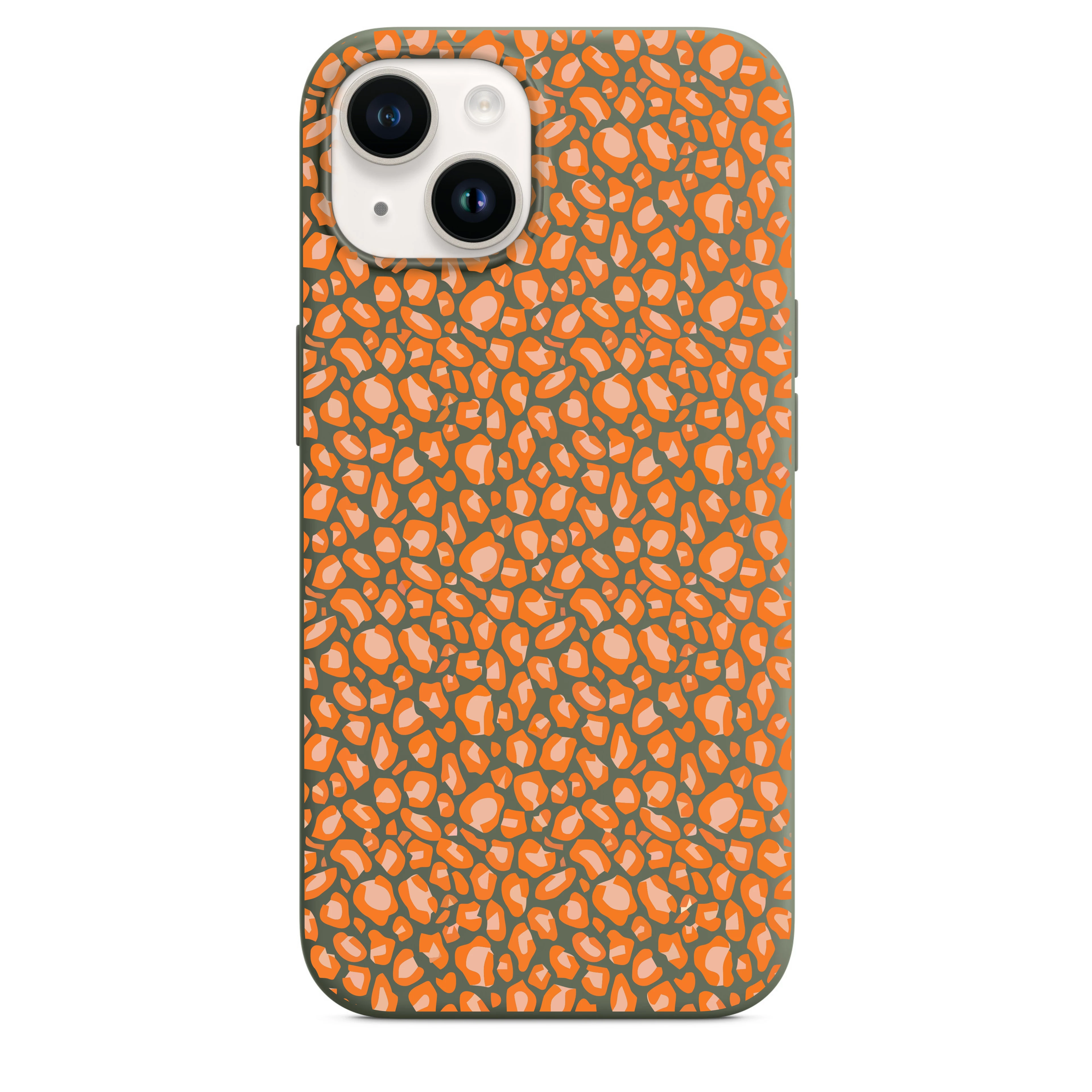 Turuncu Leopar Telefon Kılıfı