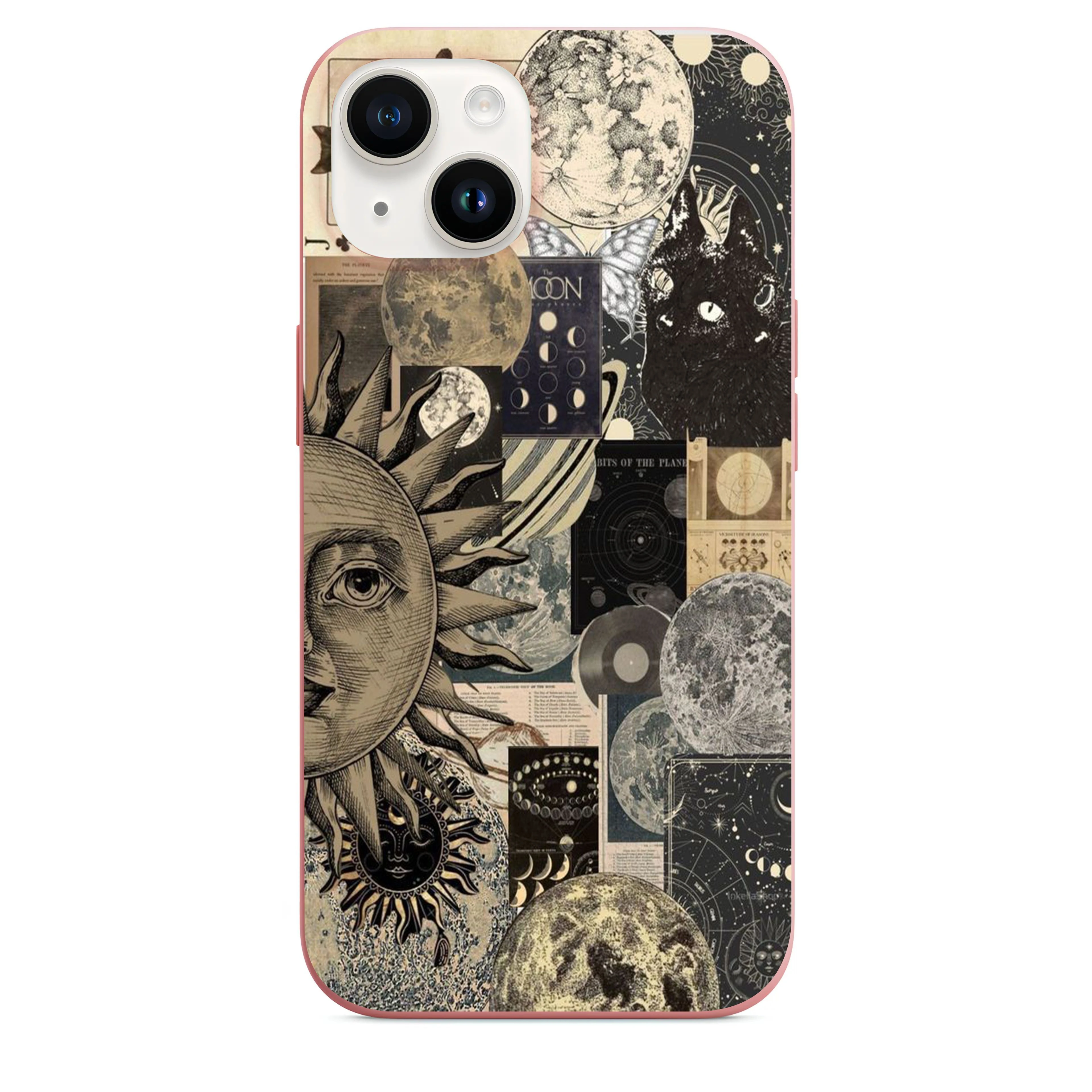 Ay ve Güneş Kolaj Telefon Kılıfı