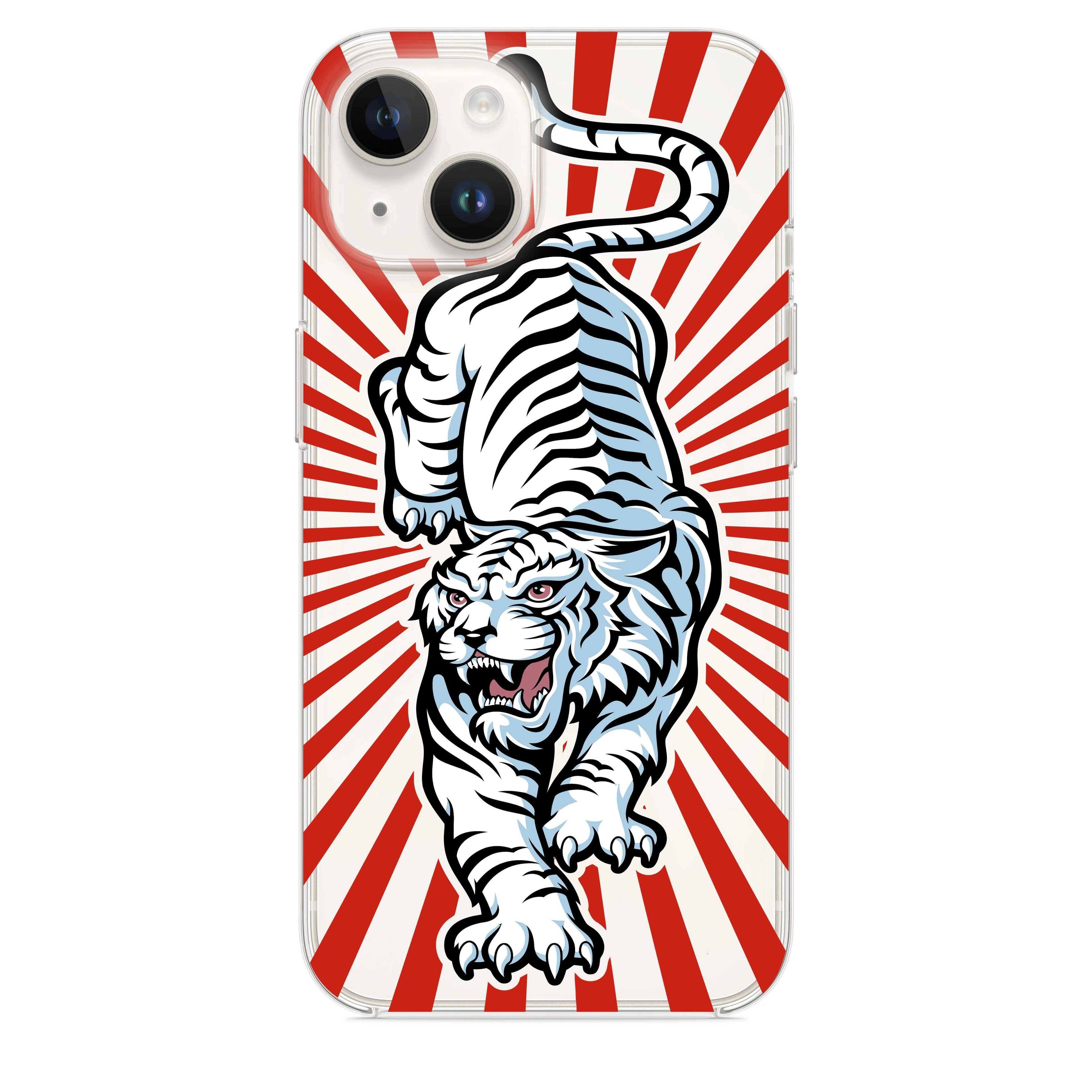 Beyaz Kaplan Telefon Kılıfı