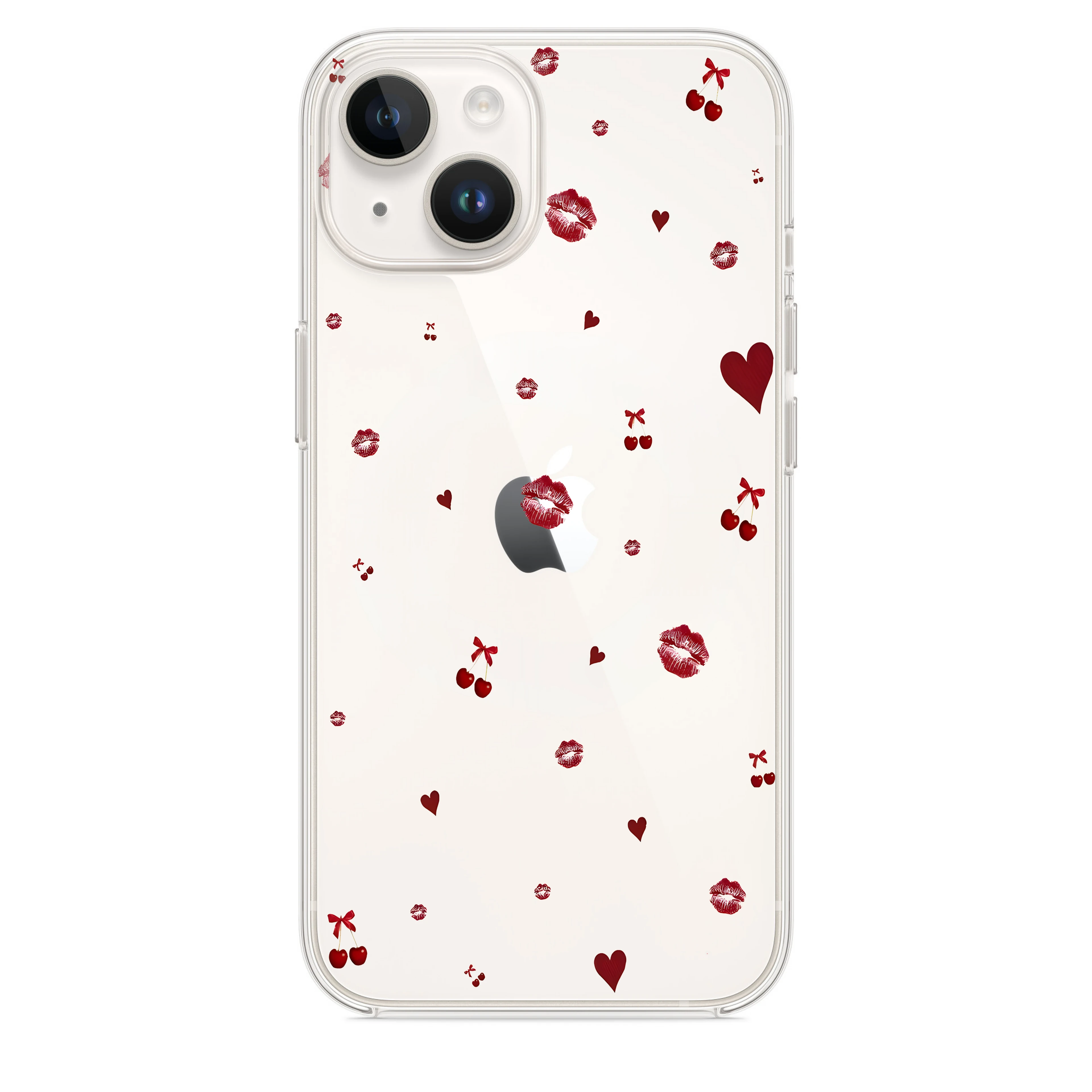 Cherry Heart Lips Telefon Kılıfı