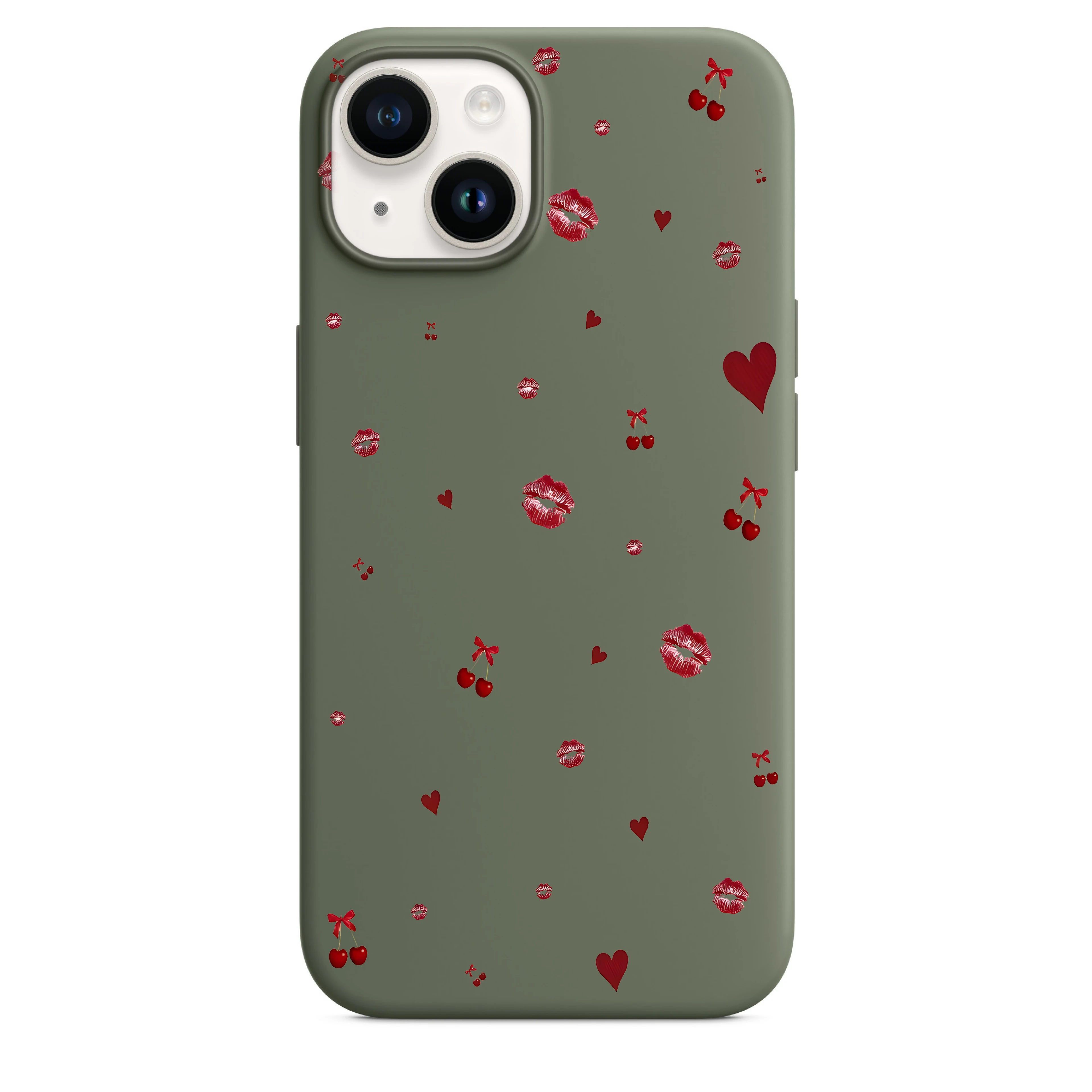 Cherry Heart Lips Telefon Kılıfı