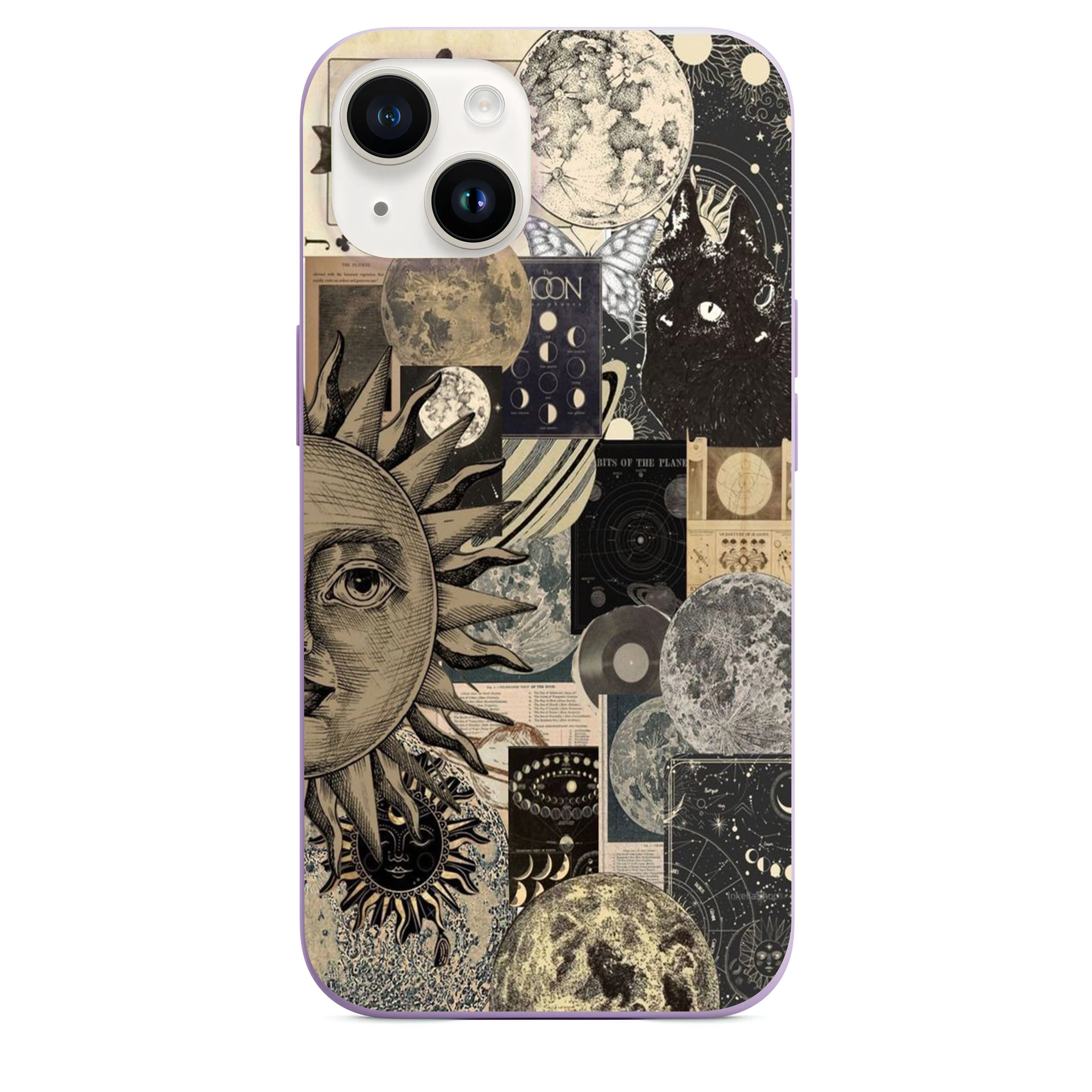 Ay ve Güneş Kolaj Telefon Kılıfı