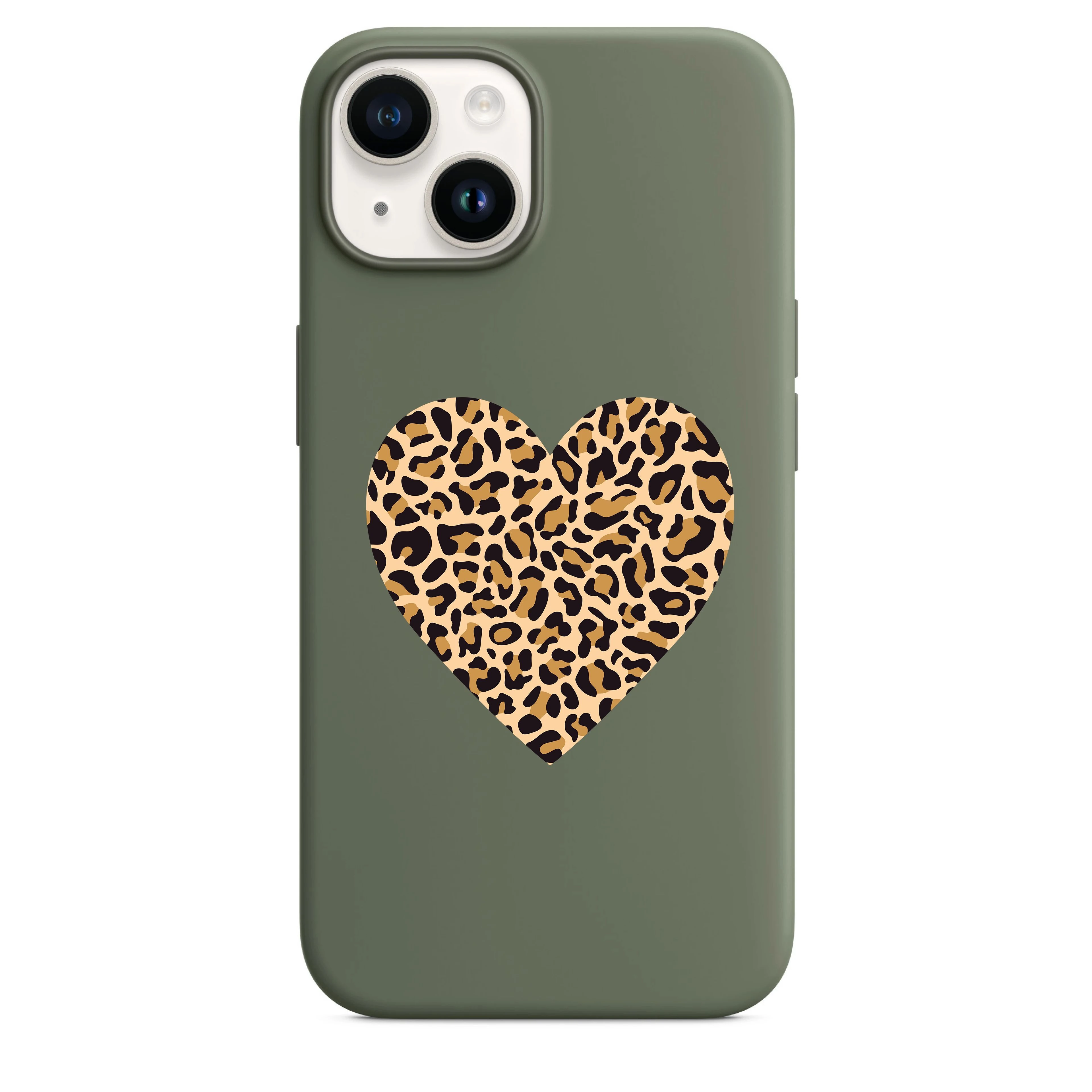 Leopar Kalp Telefon Kılıfı