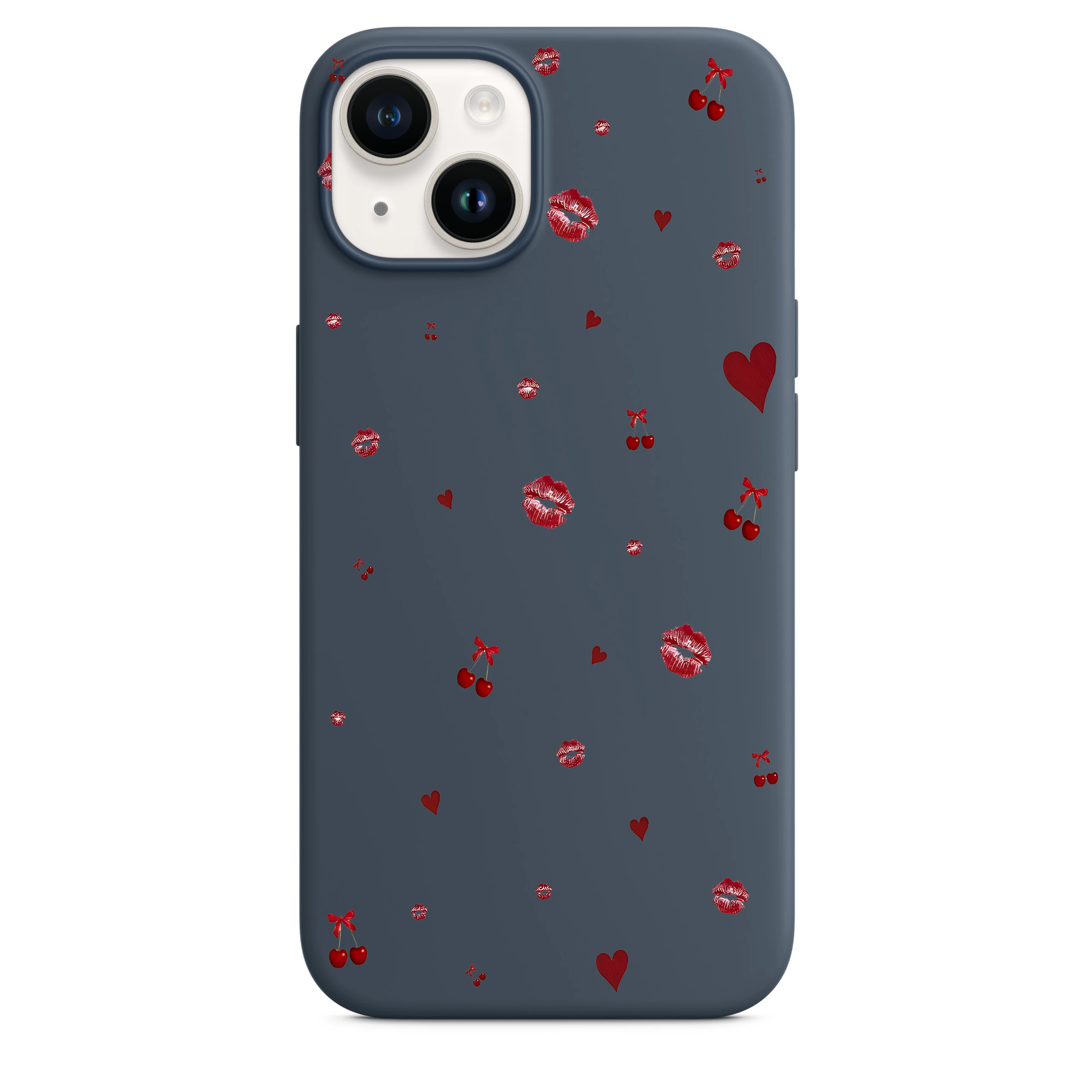 Cherry Heart Lips Telefon Kılıfı