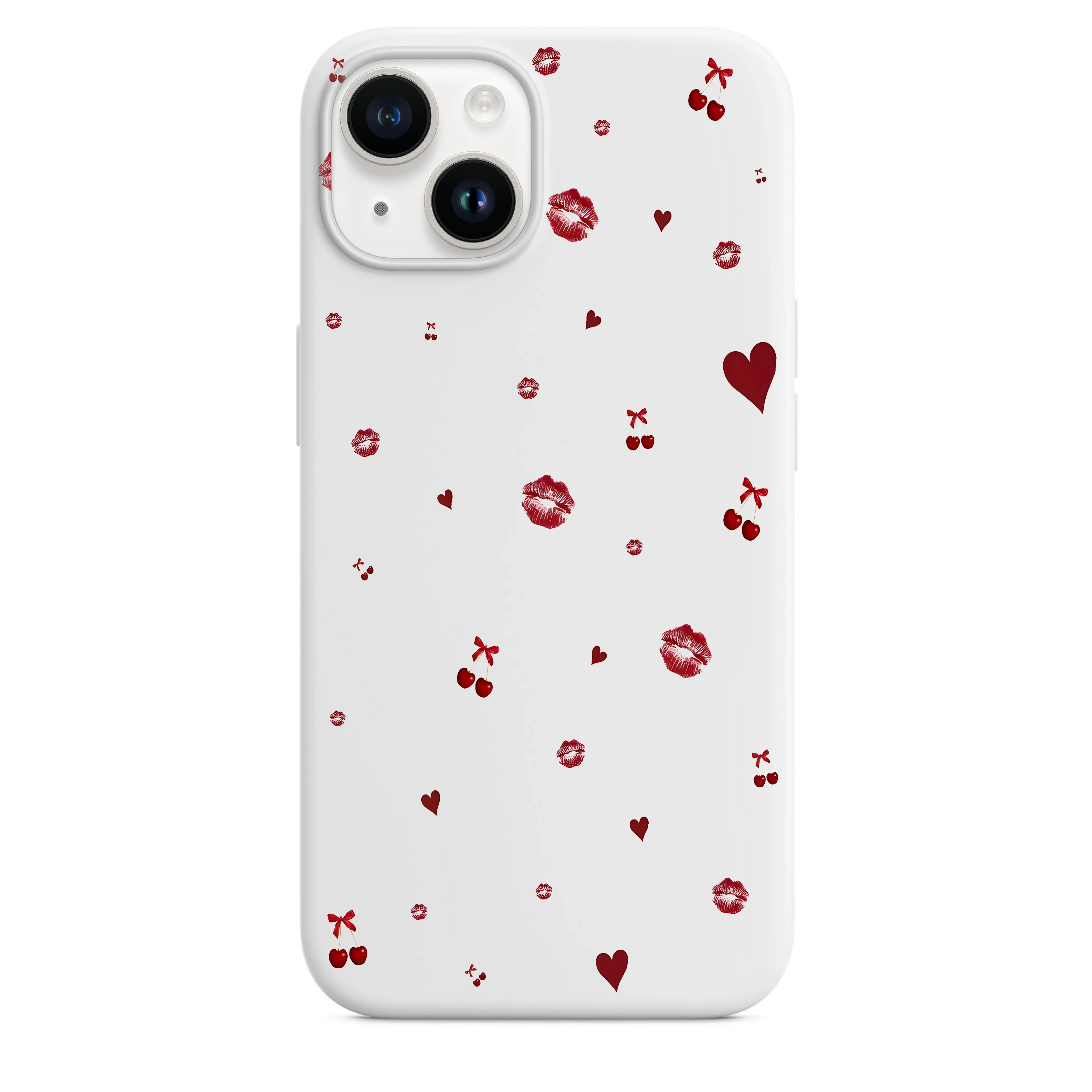 Cherry Heart Lips Telefon Kılıfı