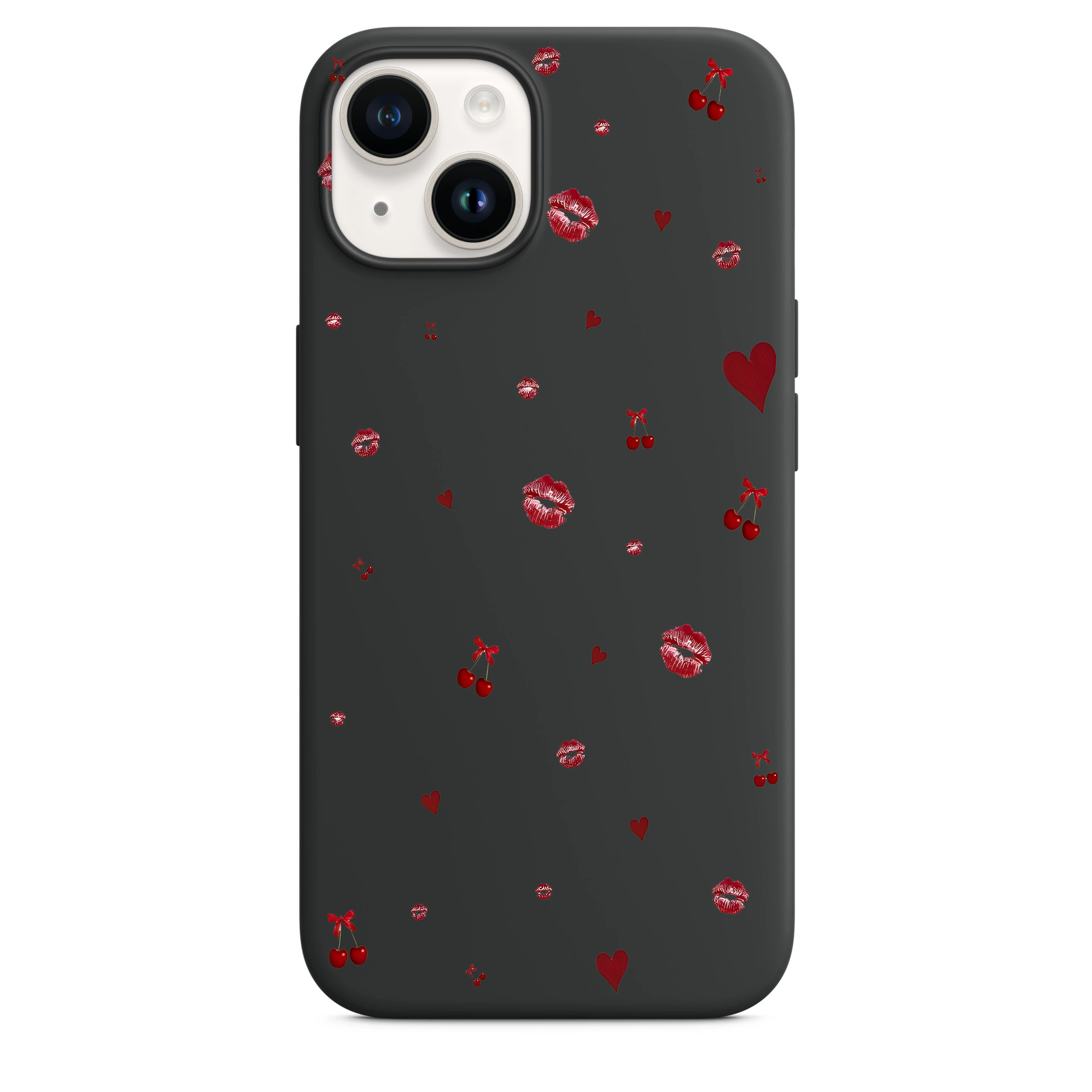 Cherry Heart Lips Telefon Kılıfı