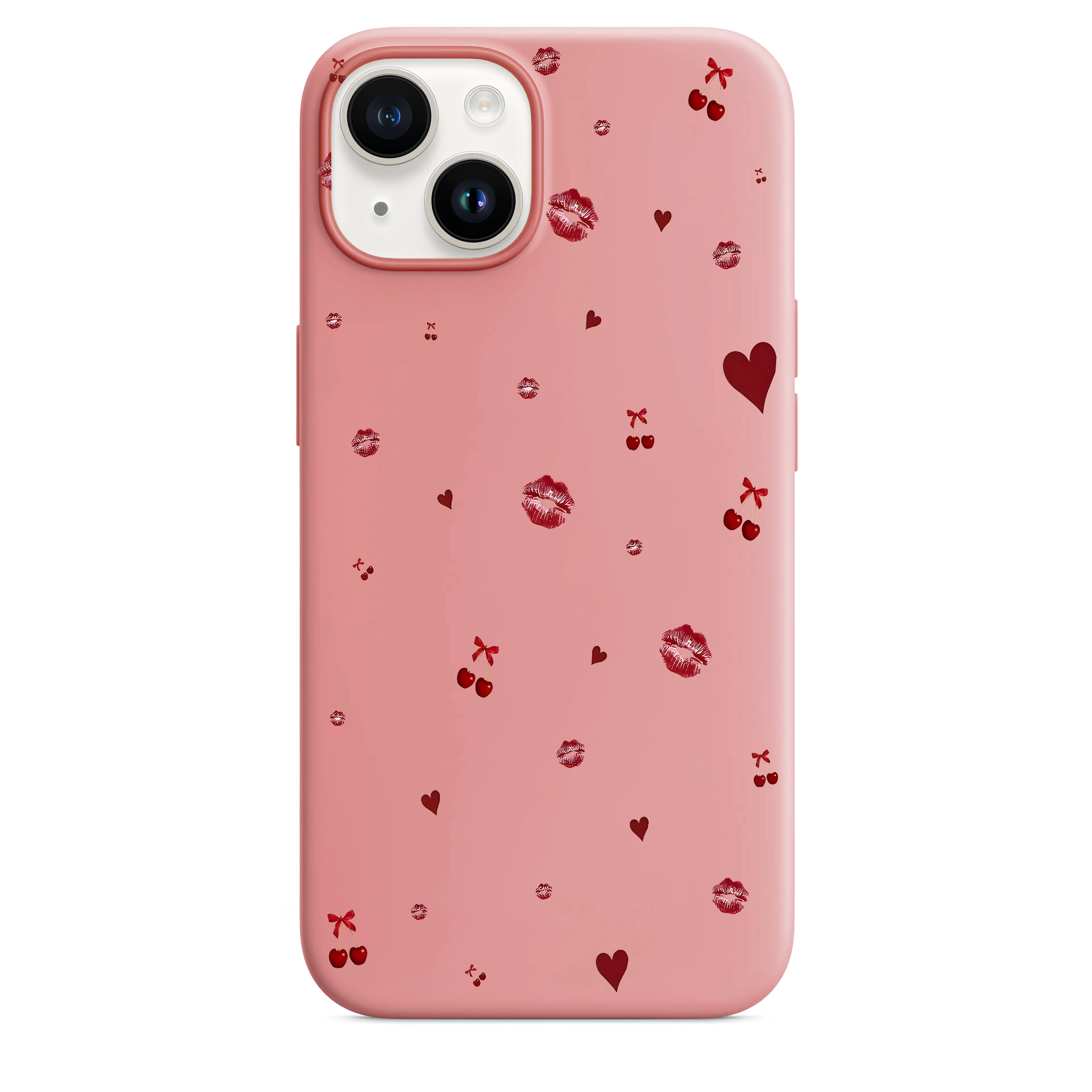 Cherry Heart Lips Telefon Kılıfı