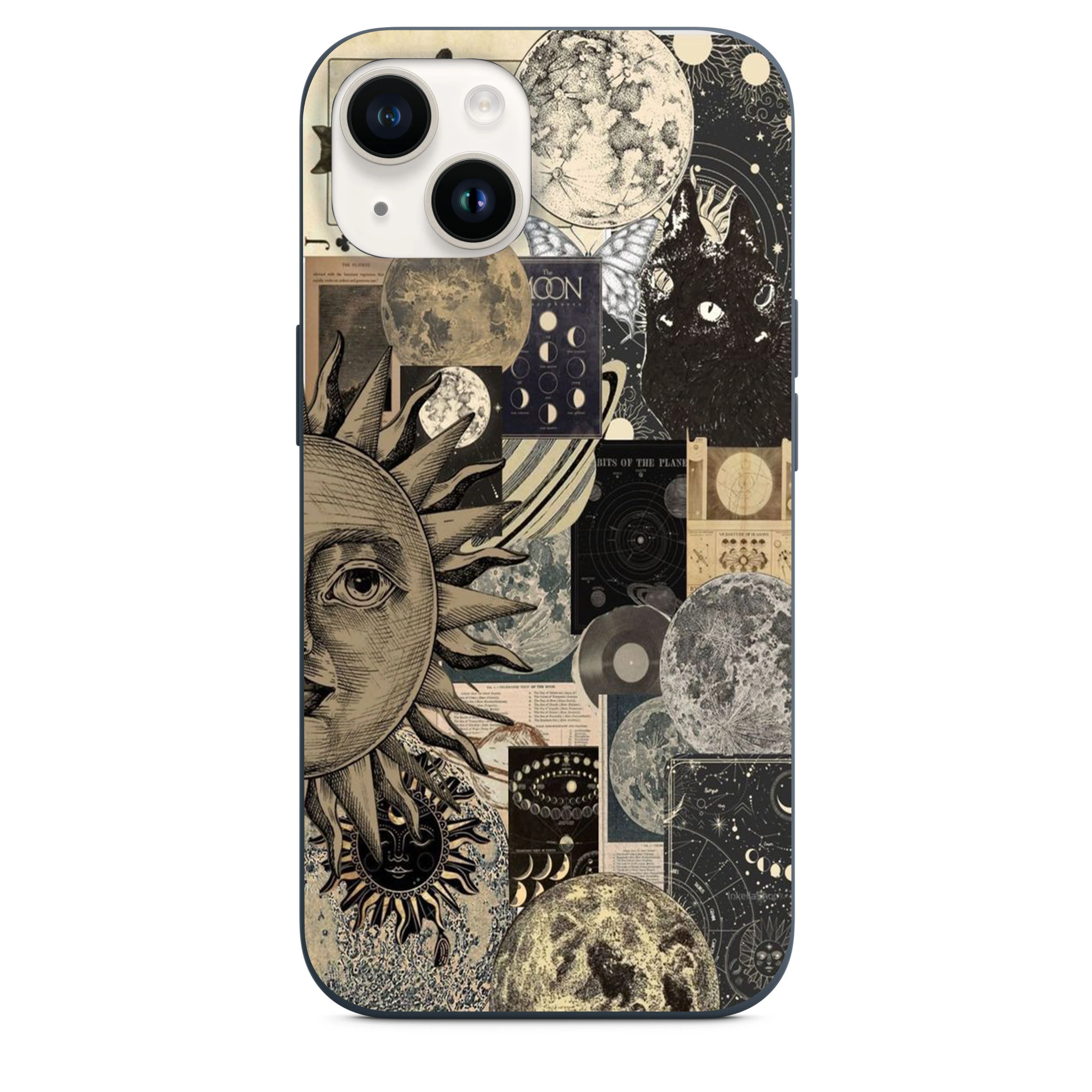 Ay ve Güneş Kolaj Telefon Kılıfı