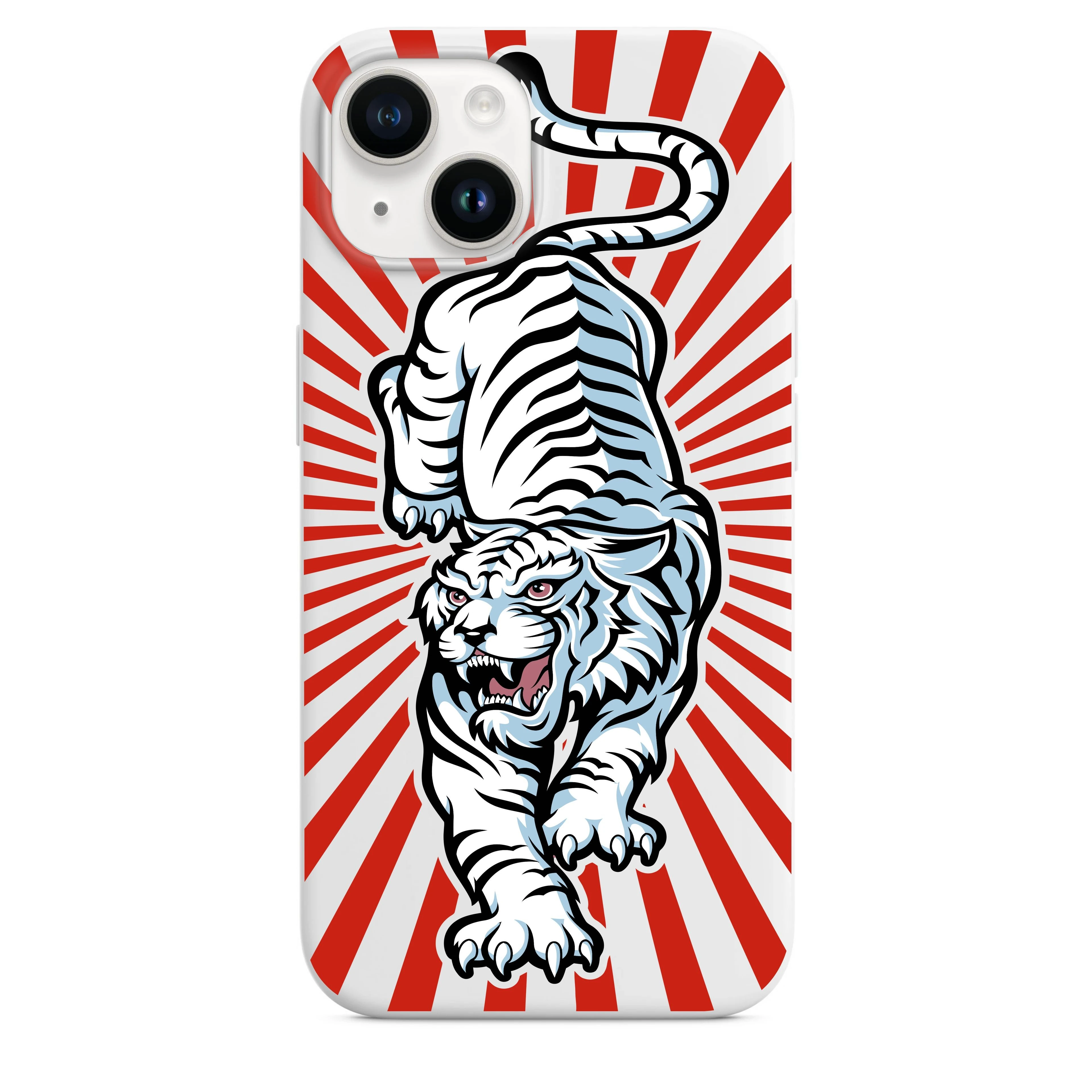 Beyaz Kaplan Telefon Kılıfı