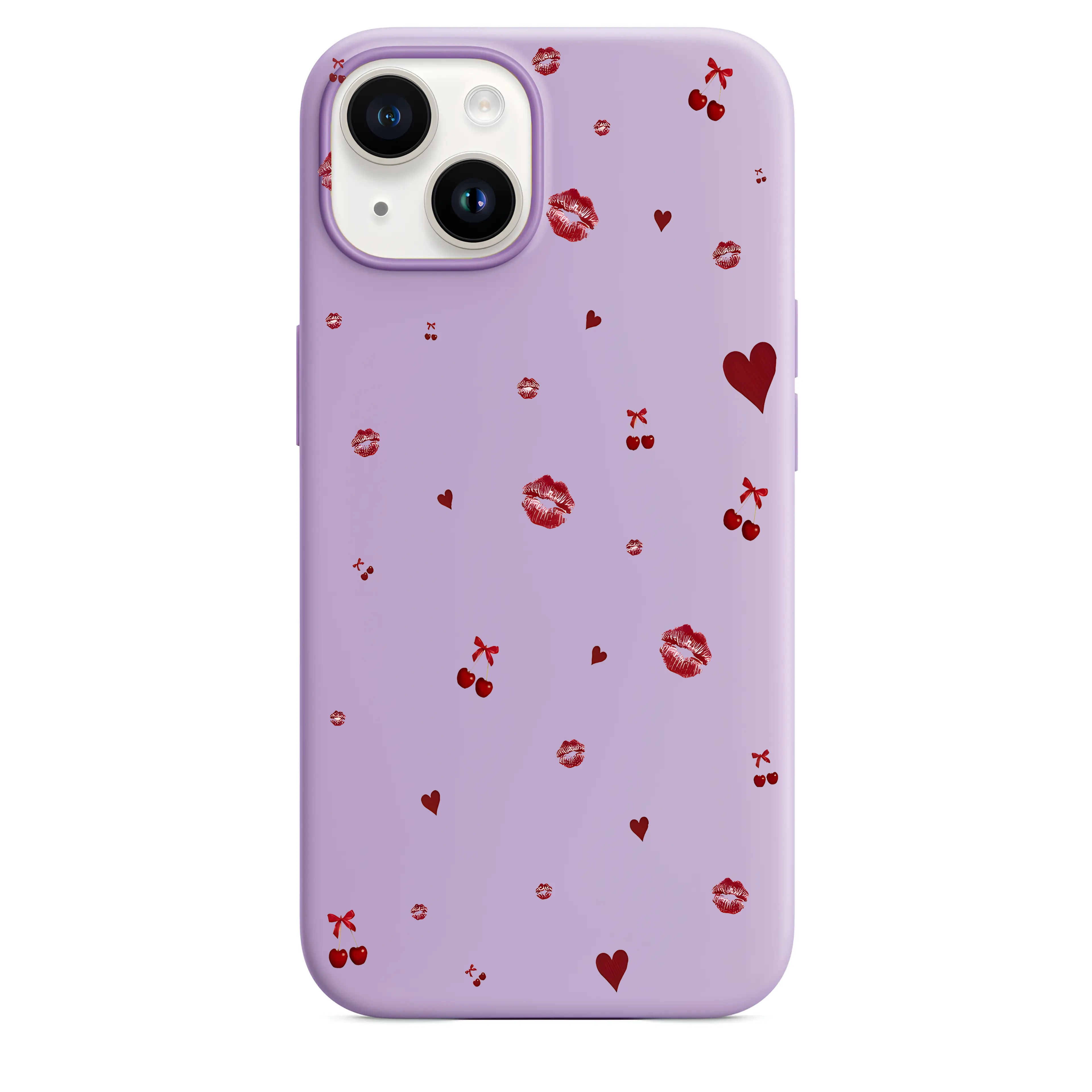 Cherry Heart Lips Telefon Kılıfı