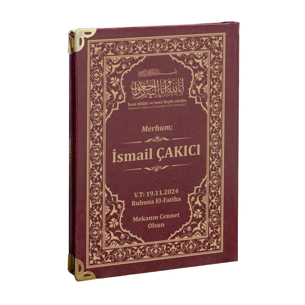 Bordo Suni Deri Yasin Kitabı