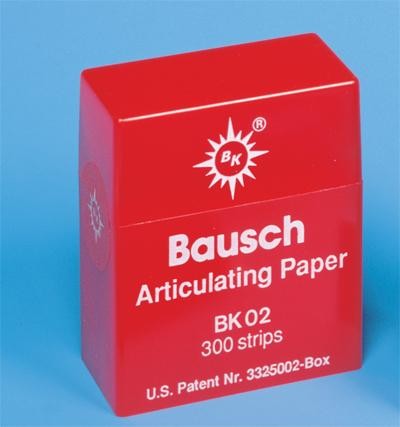 düz artikülasyon (artiklasyon) kapanış kağıdı bausch