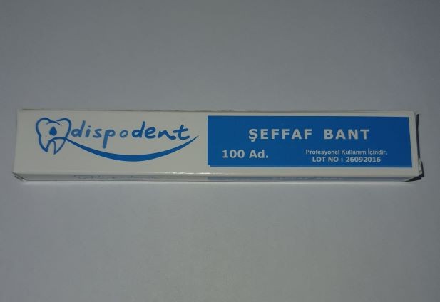 şeffaf matriks bandı, şeffaf band