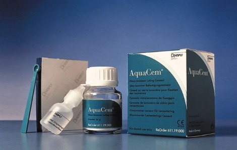 cam ionomer yapıştırma simanı aquacem dentsply