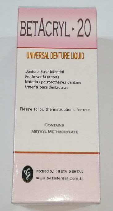 sıcak akrilik sıvısı (likit) denture liquid 250 ml.